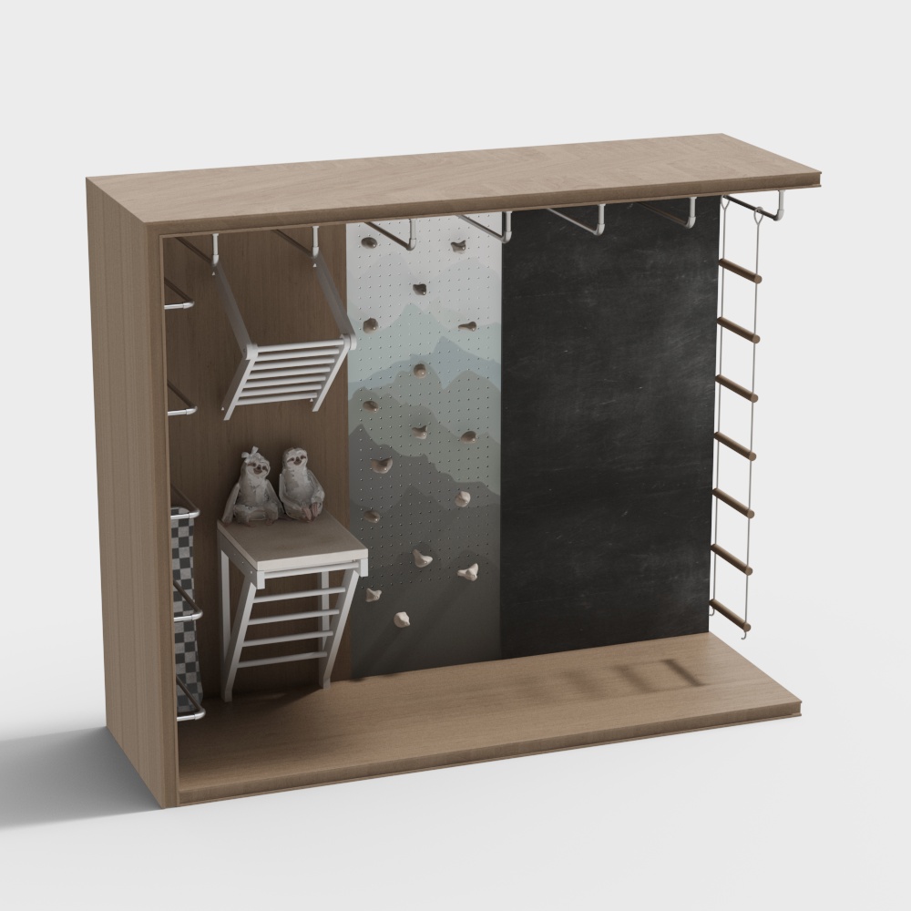 现代儿童房运动设施3D模型