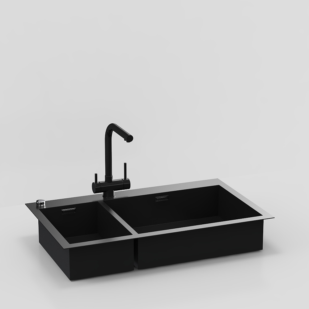 现代厨房洗菜盆3D模型