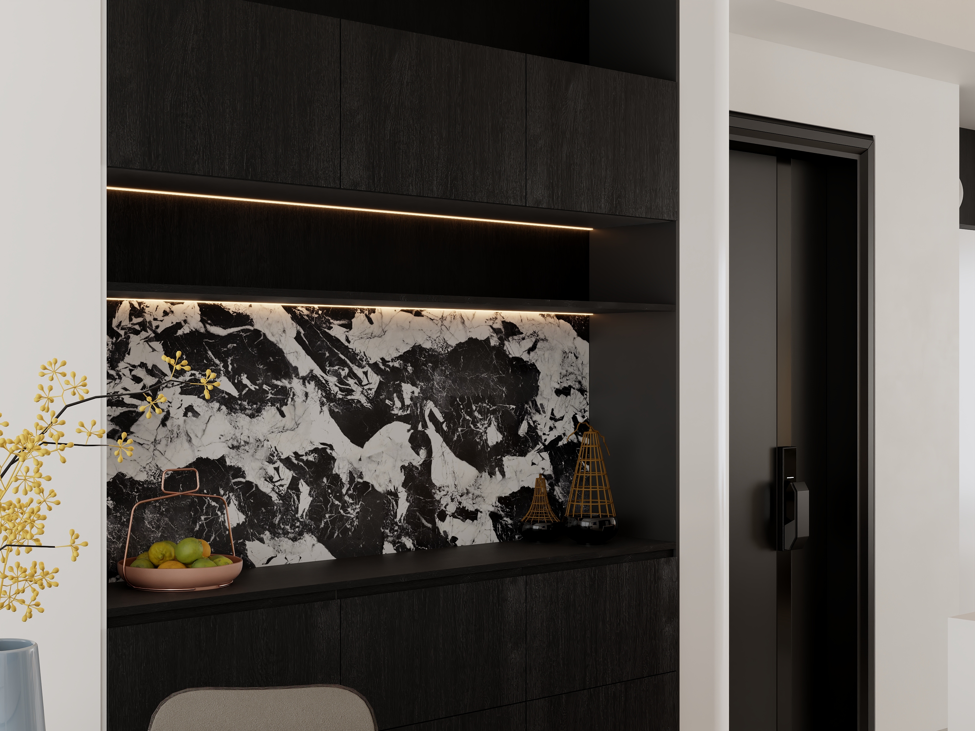 廖波-黑白灰现代风格-装修设计方案