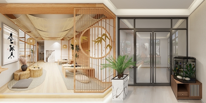 池传伟-茶社效果-装修设计方案