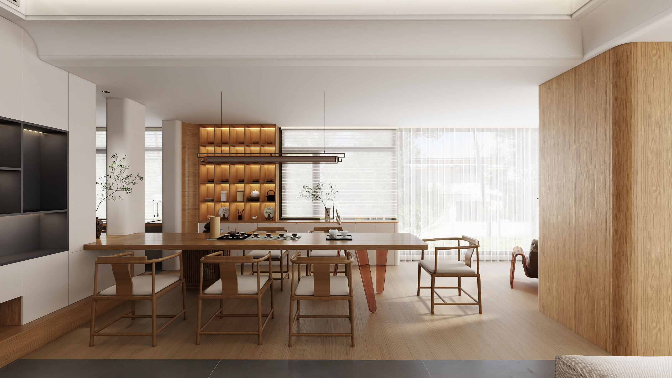 全案设计王钧林-天润府大平层现代原木禅意风-装修设计方案