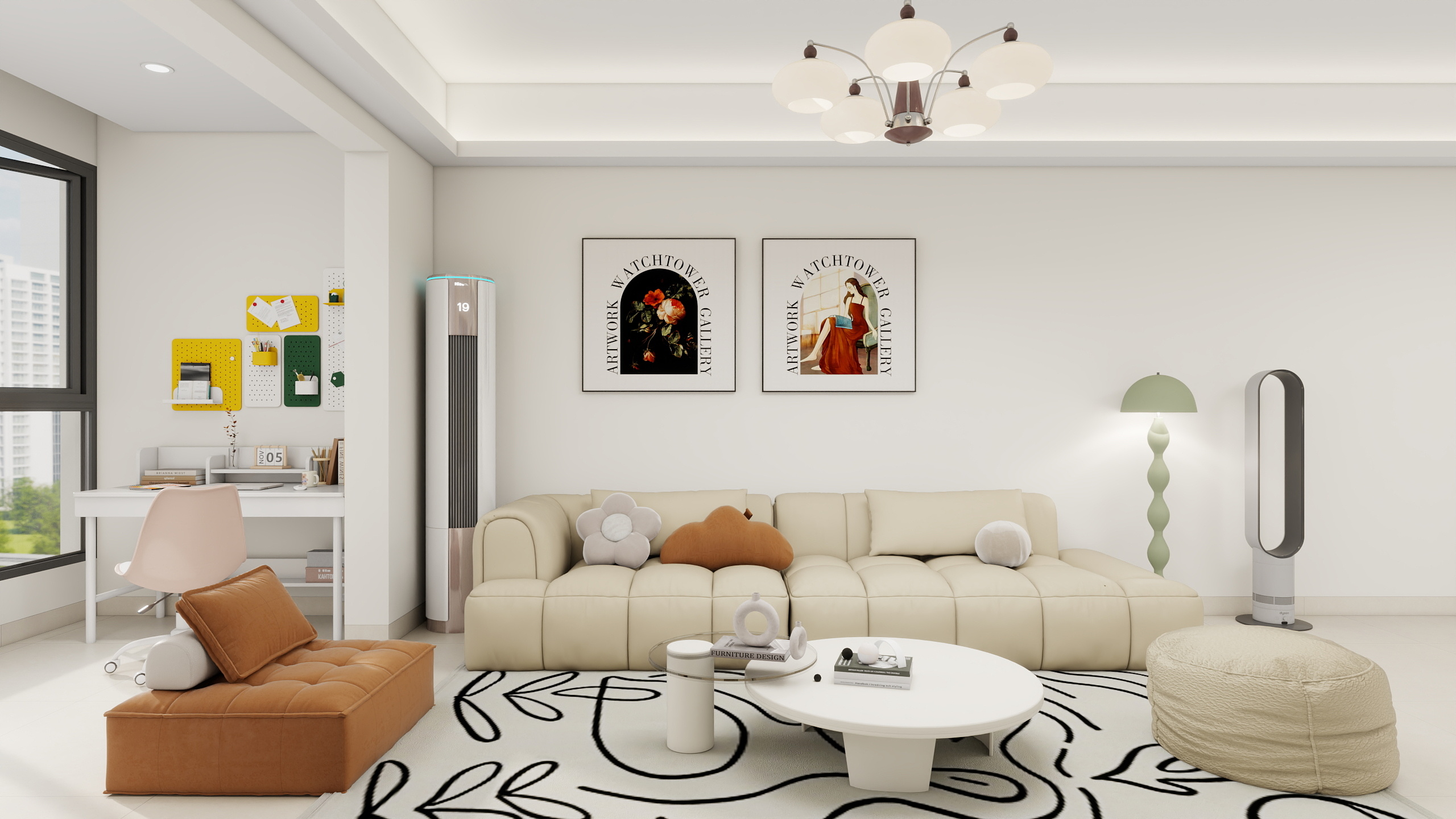 王翠丽-金碧新城奶油风109㎡3室-装修设计方案