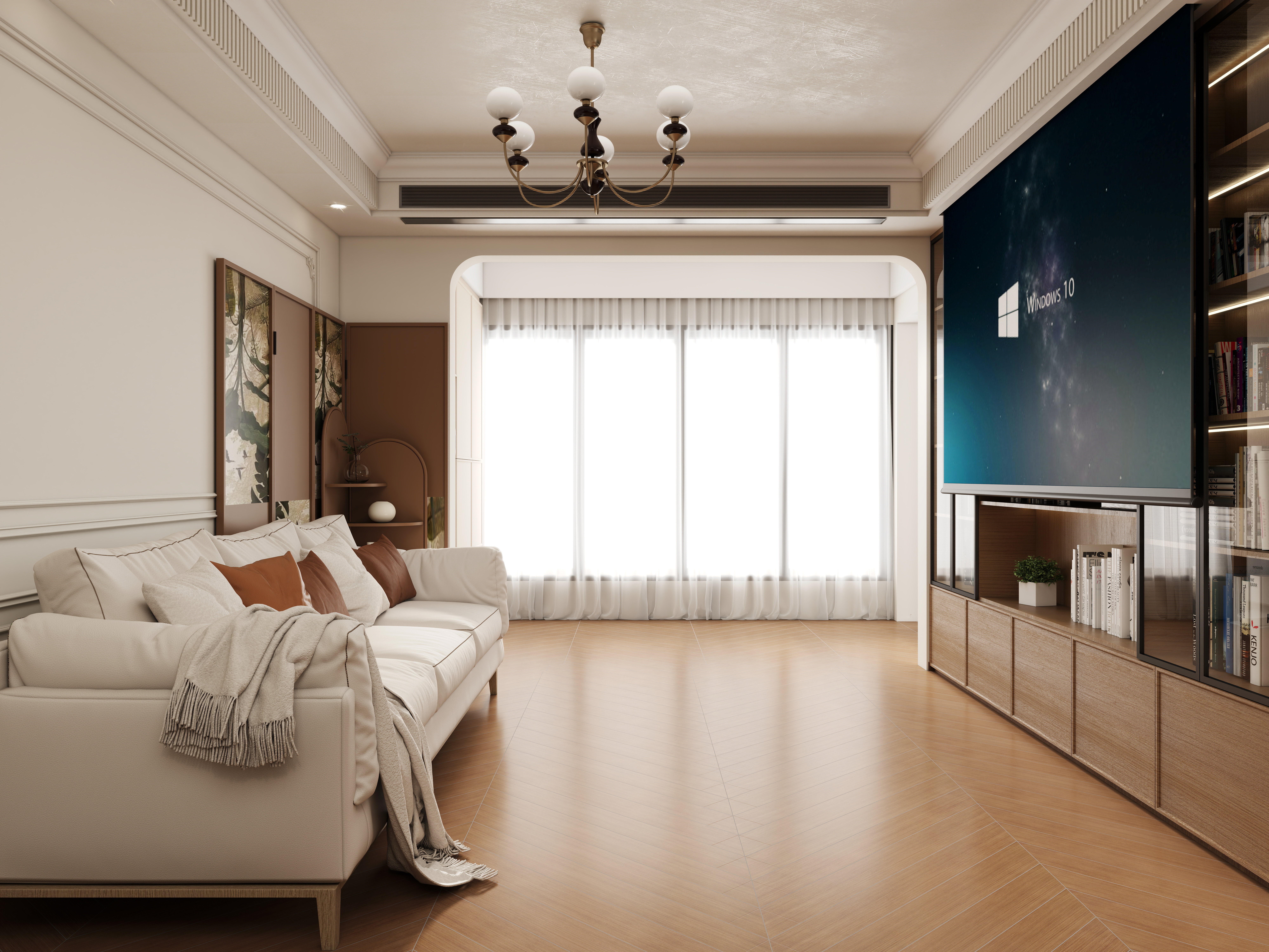 壹诺设计工作室-106㎡3室-中古风装修效果图