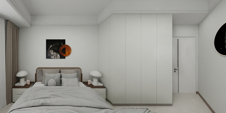 俊子龙-未来城2户型    -字柜主卧-装修设计方案