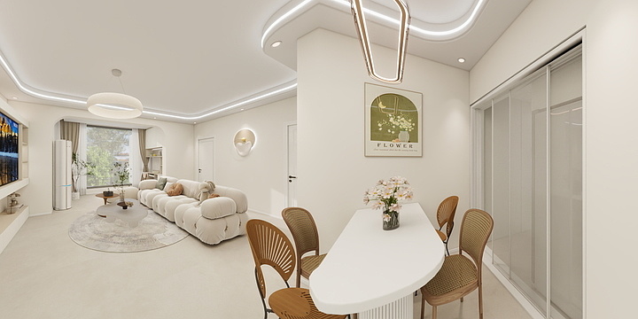 设计师金果果-几何装饰-公园壹号-装修设计方案