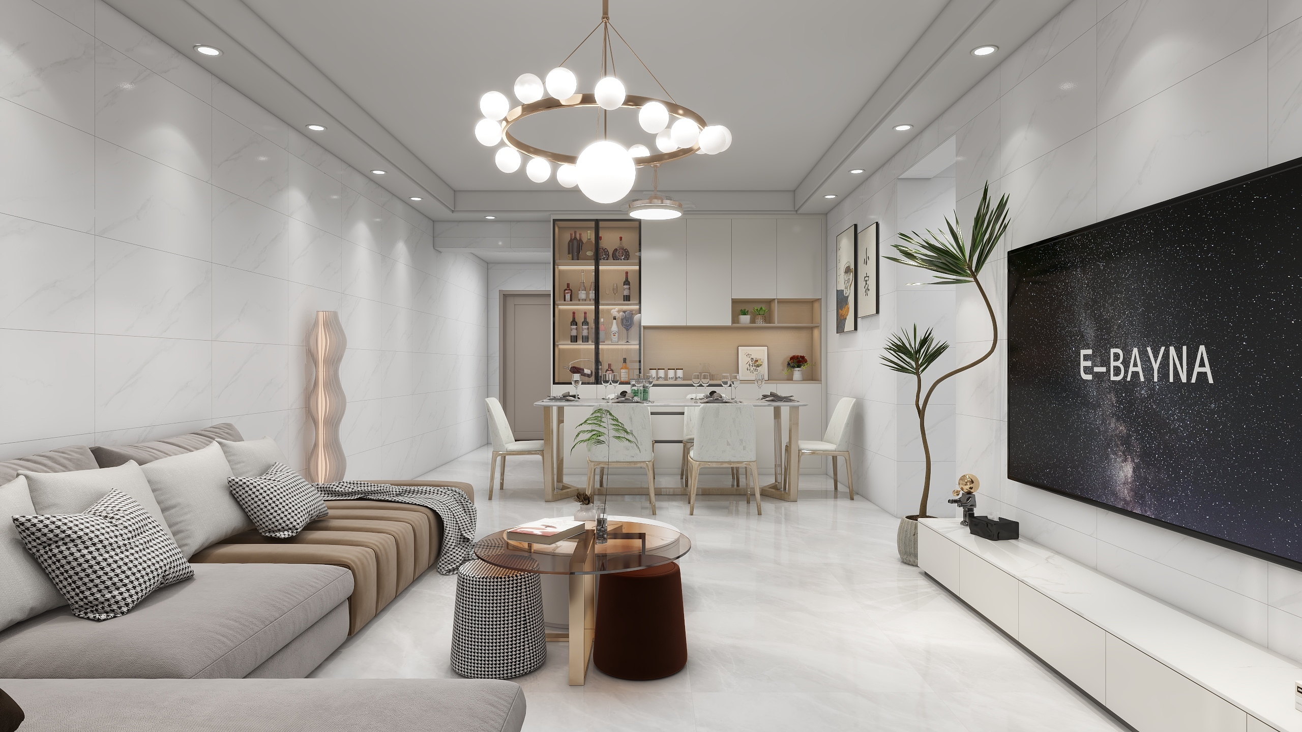 王翠丽-名雅苑现代简约138㎡5室装修效果图