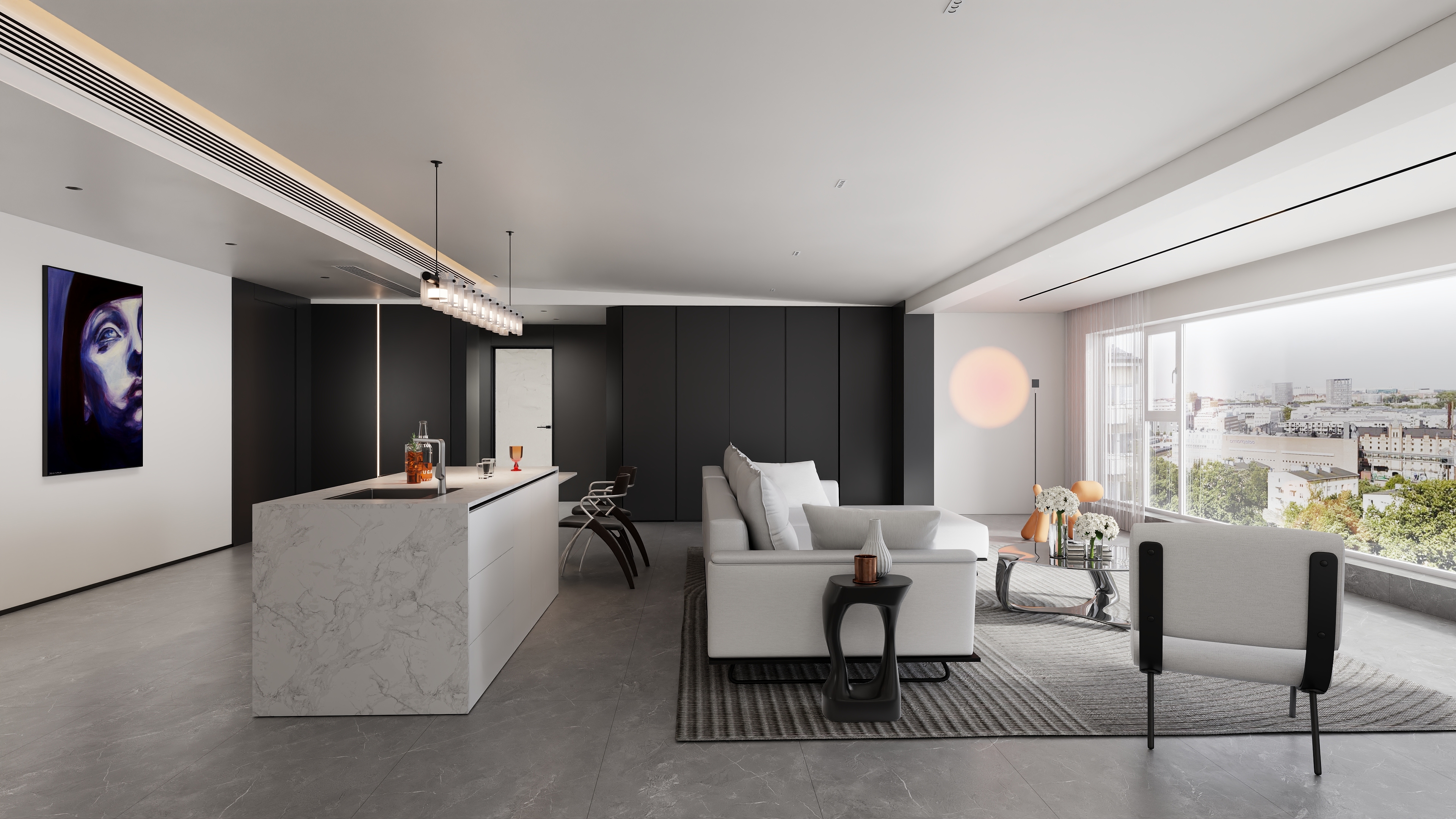 -Red.-RED-现代极简大平层132㎡-装修设计方案