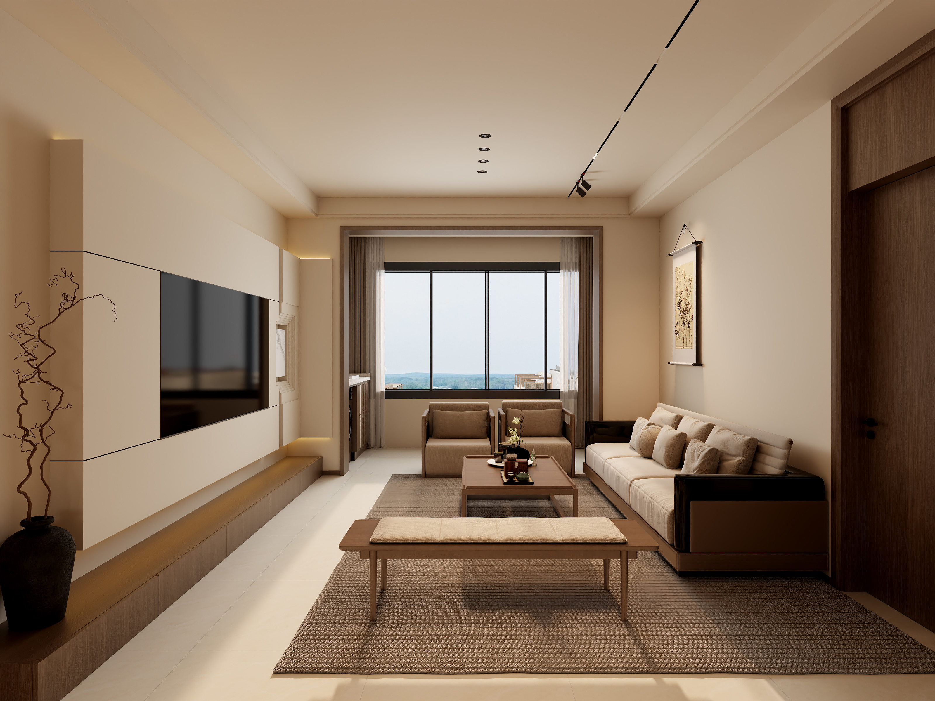 草吃虫子-125㎡4室装修效果图