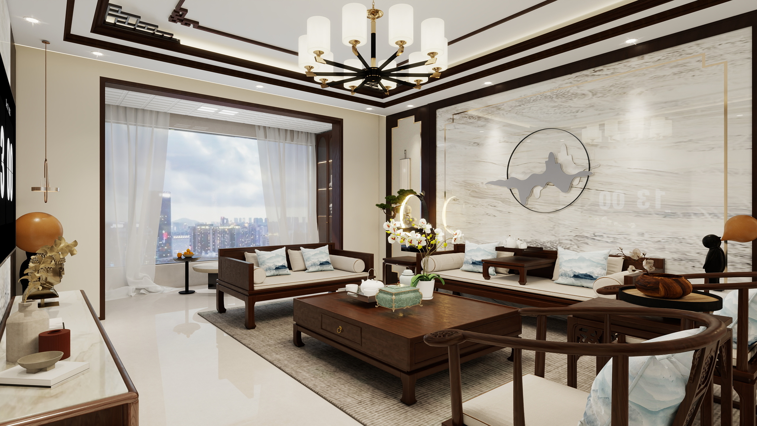 王敏-顶秀悦麓153㎡4室装修效果图