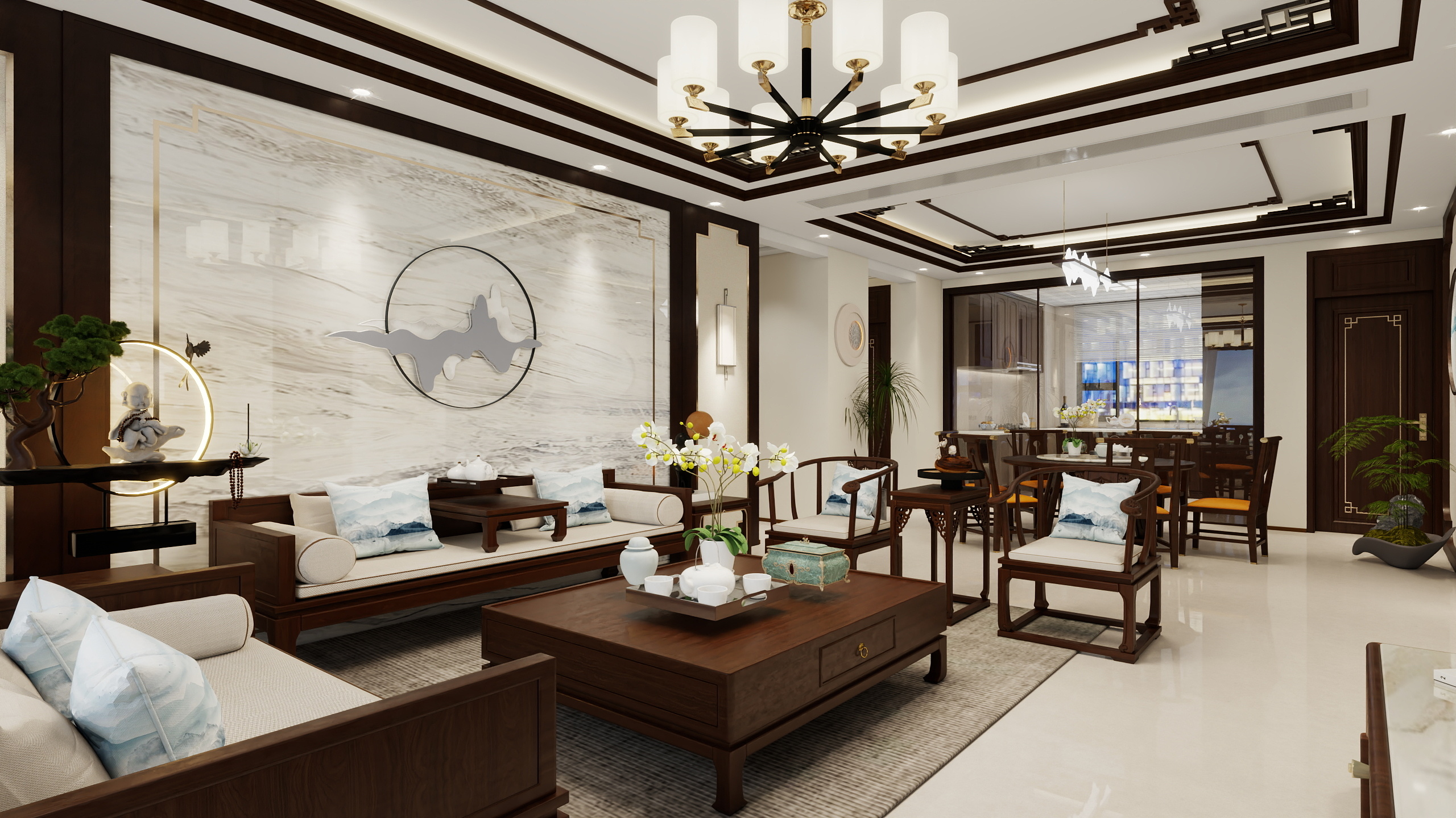 王敏-顶秀悦麓153㎡4室装修效果图