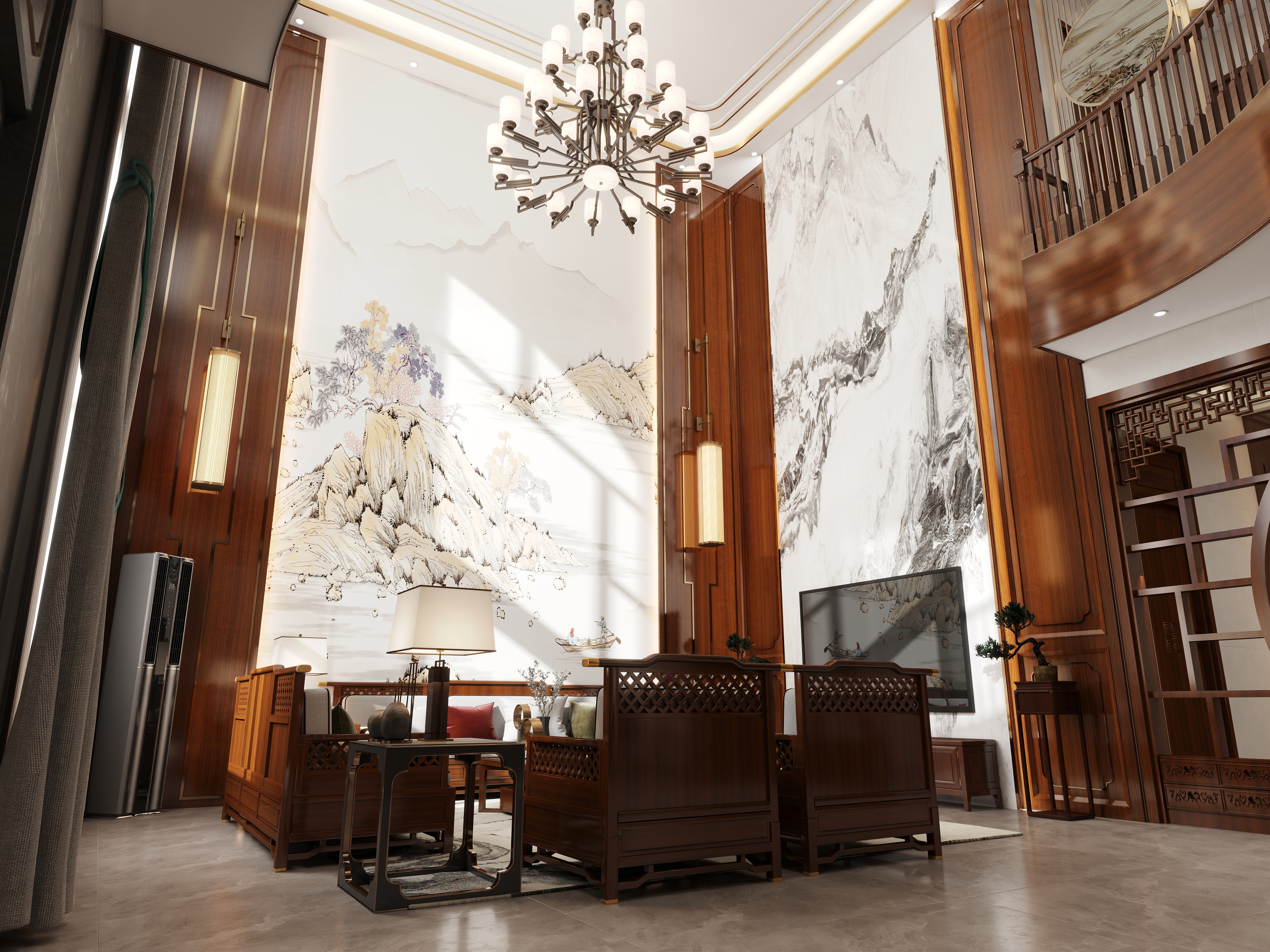 苏哲xsy-晁陂挑空别墅装修效果图