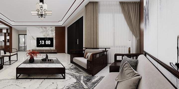 全案设计-马家俊-新中式装修-装修设计方案