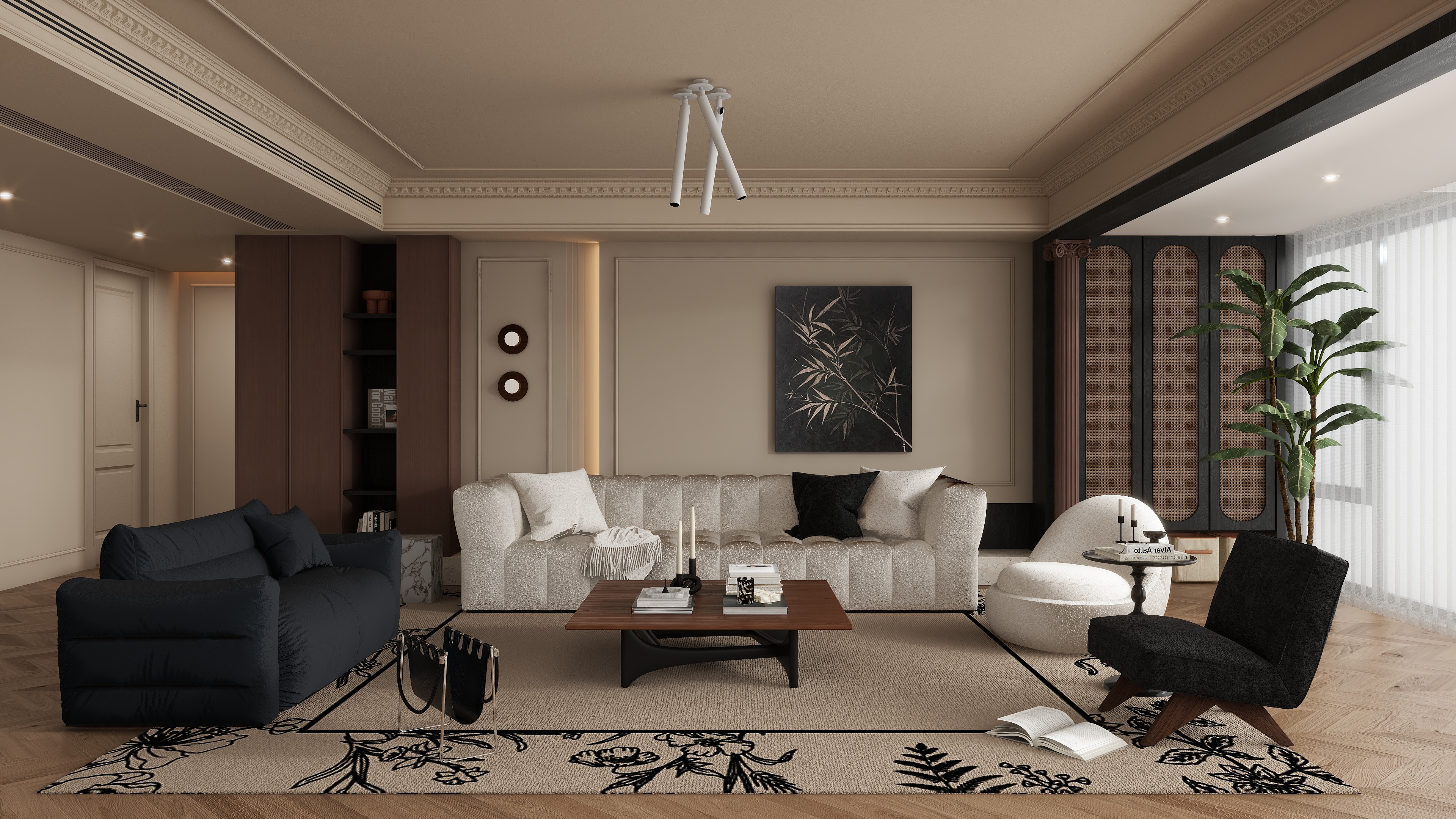 华山李师傅-方案3-法式中古客厅-副本 - 副本-装修设计方案