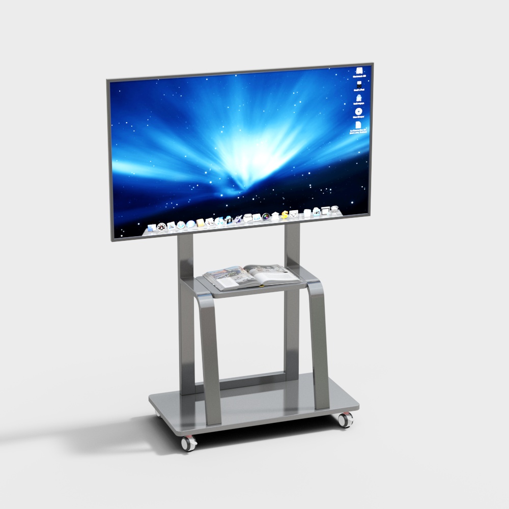教室多媒体设备可移动一体机3D模型