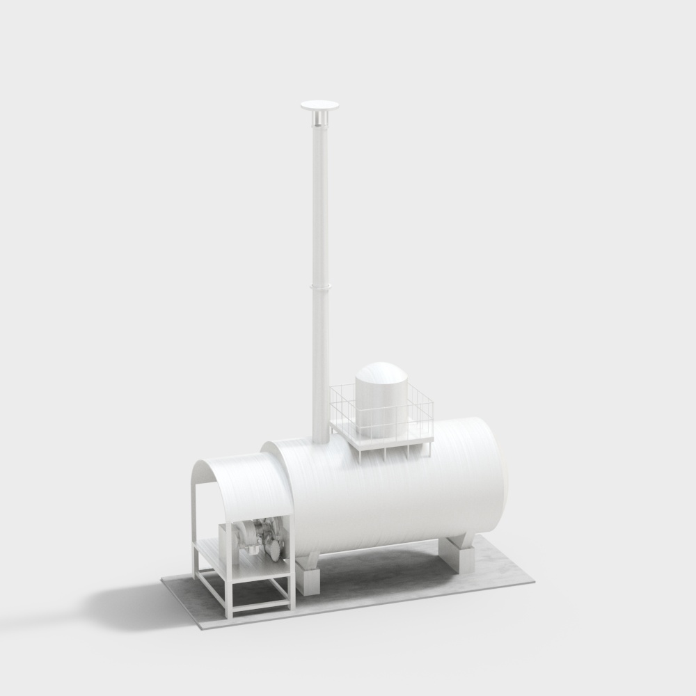 现代炼油厂石油设备3D模型