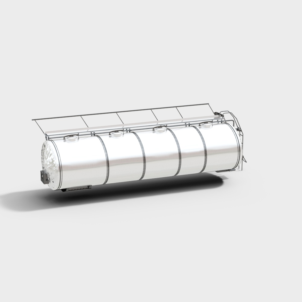 现代工厂密封罐3D模型