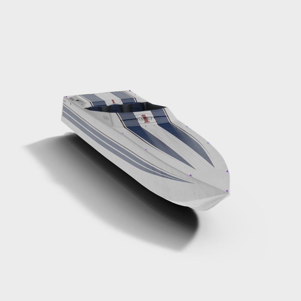 现代码头快艇模型3D模型