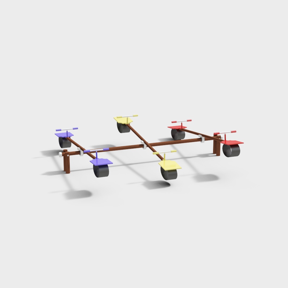 现代公园跷跷板3D模型