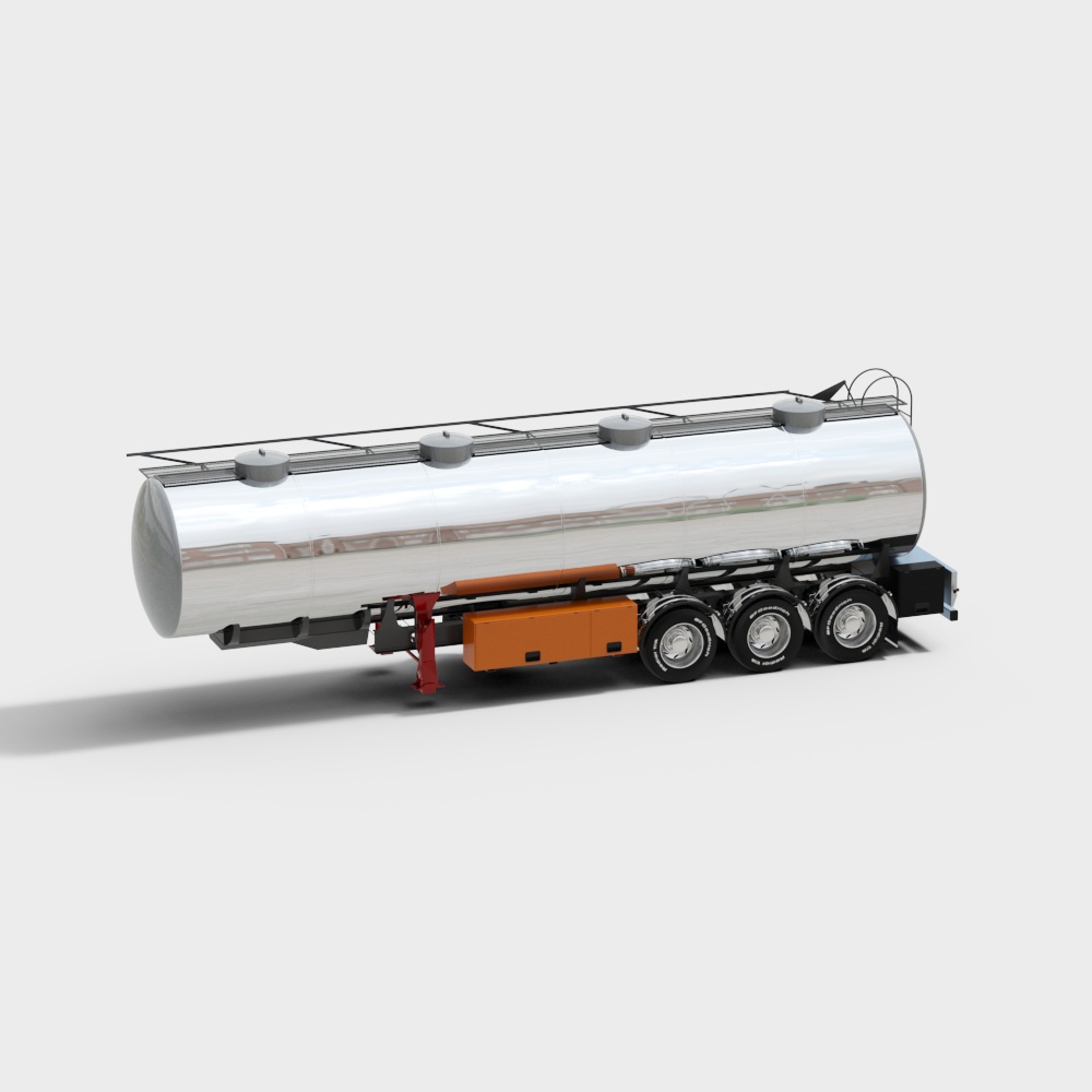 现代停车场半挂车3D模型
