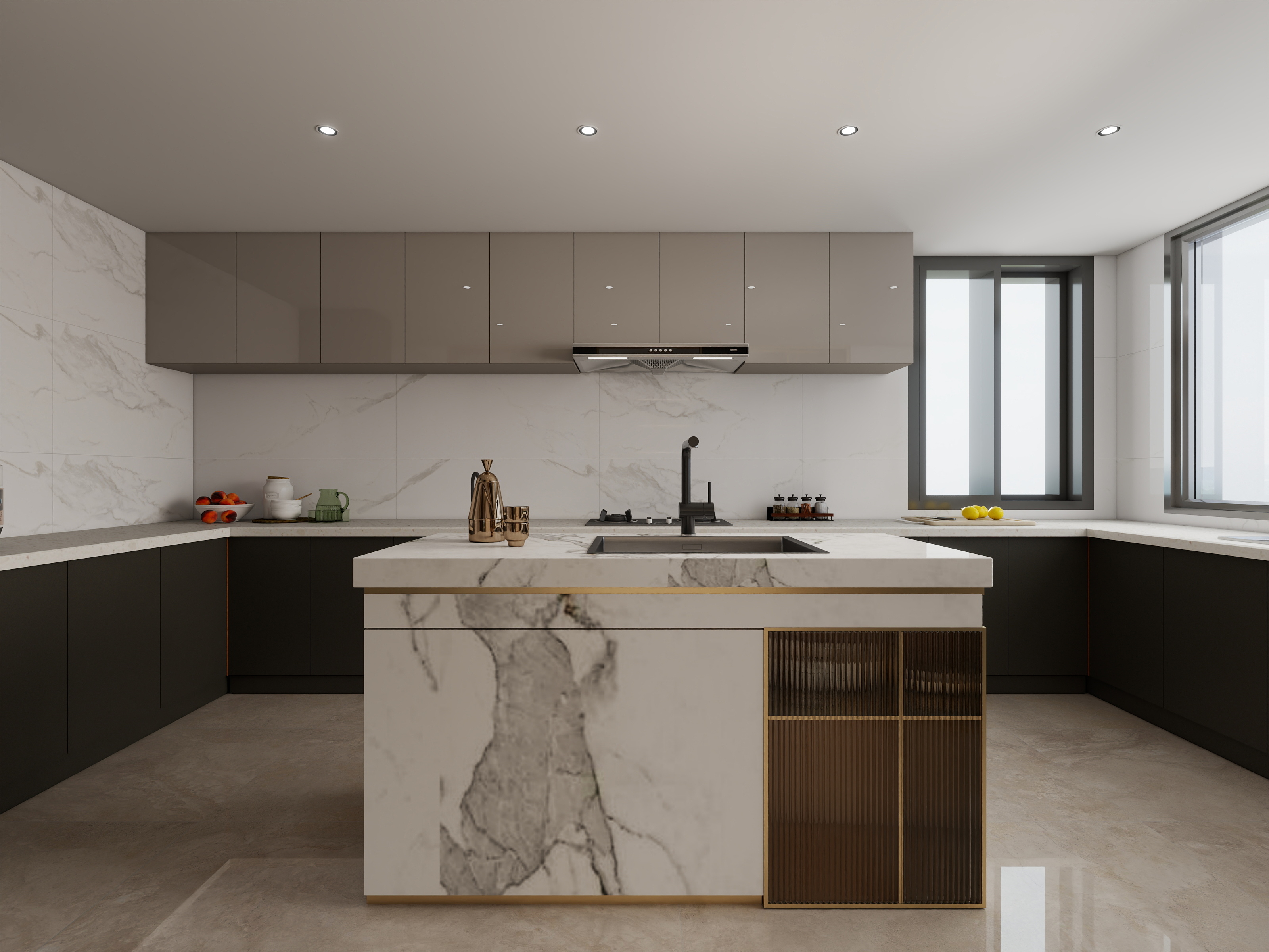 千景室内设计工作室-万山华府轻奢176㎡1室装修效果图