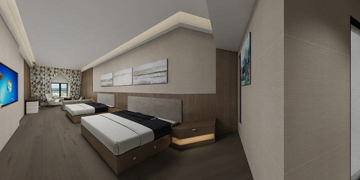 圣王设计-青岛酒店-斜顶2-装修设计方案