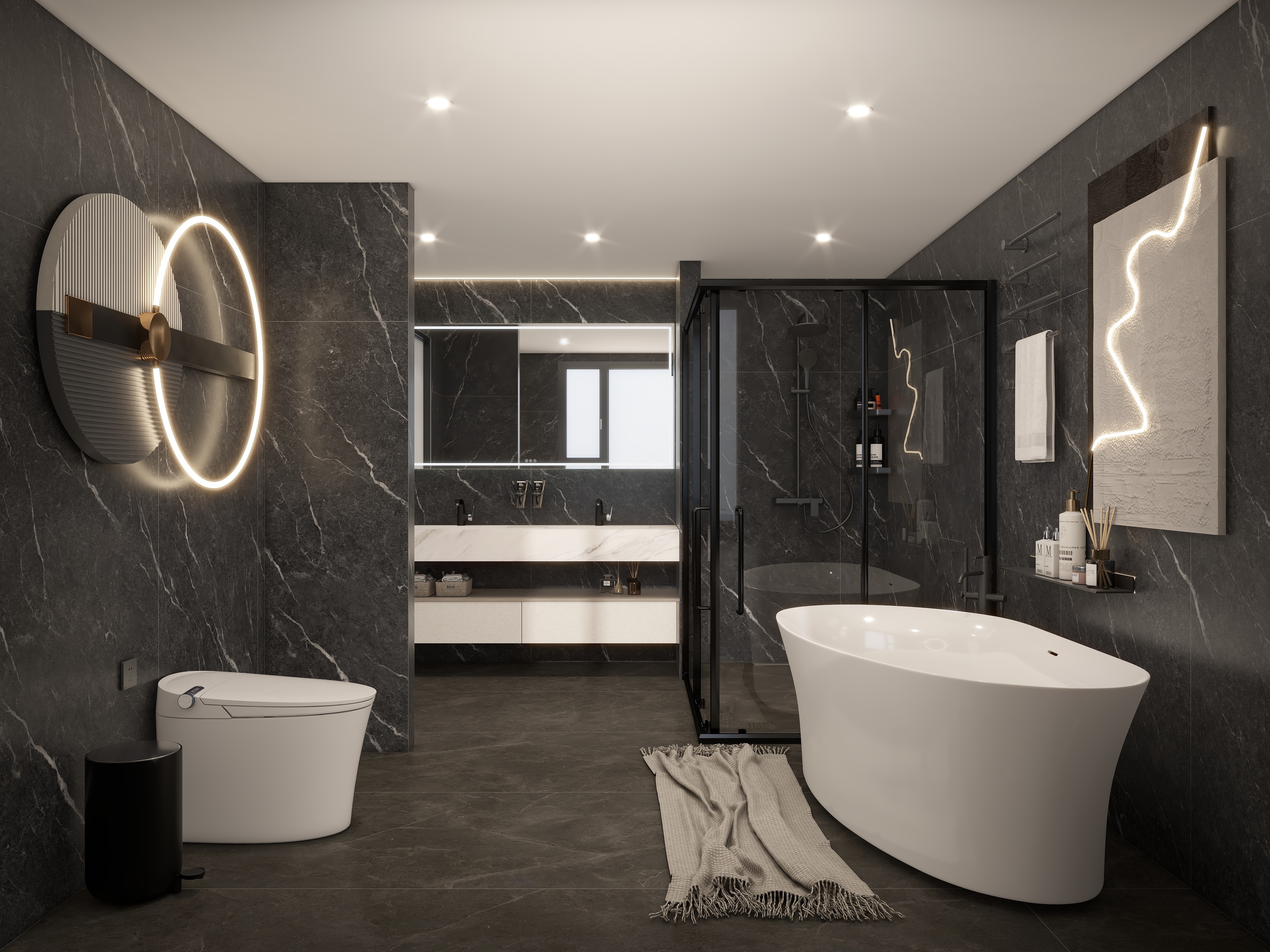 恒洁卫浴全卫定制-惠州半岛1号-主卫-装修设计方案