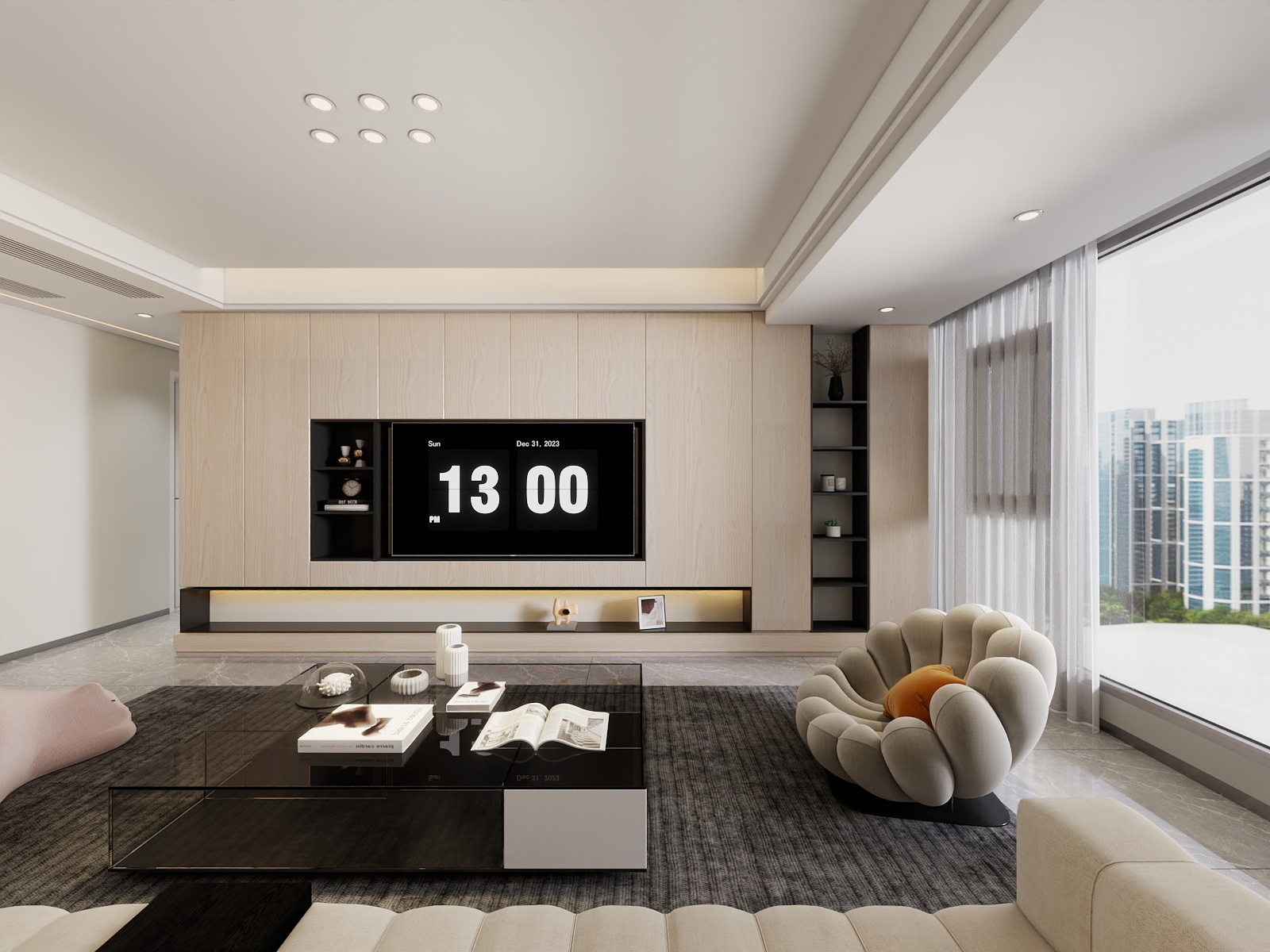 四喜空间设计罗四夕-玖玺城现代简约100㎡2室-装修设计方案