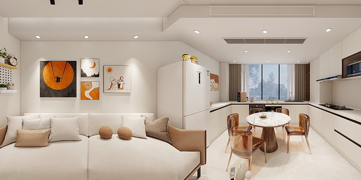 刘豪l-四新中央生活区LOFT施工图-装修设计方案