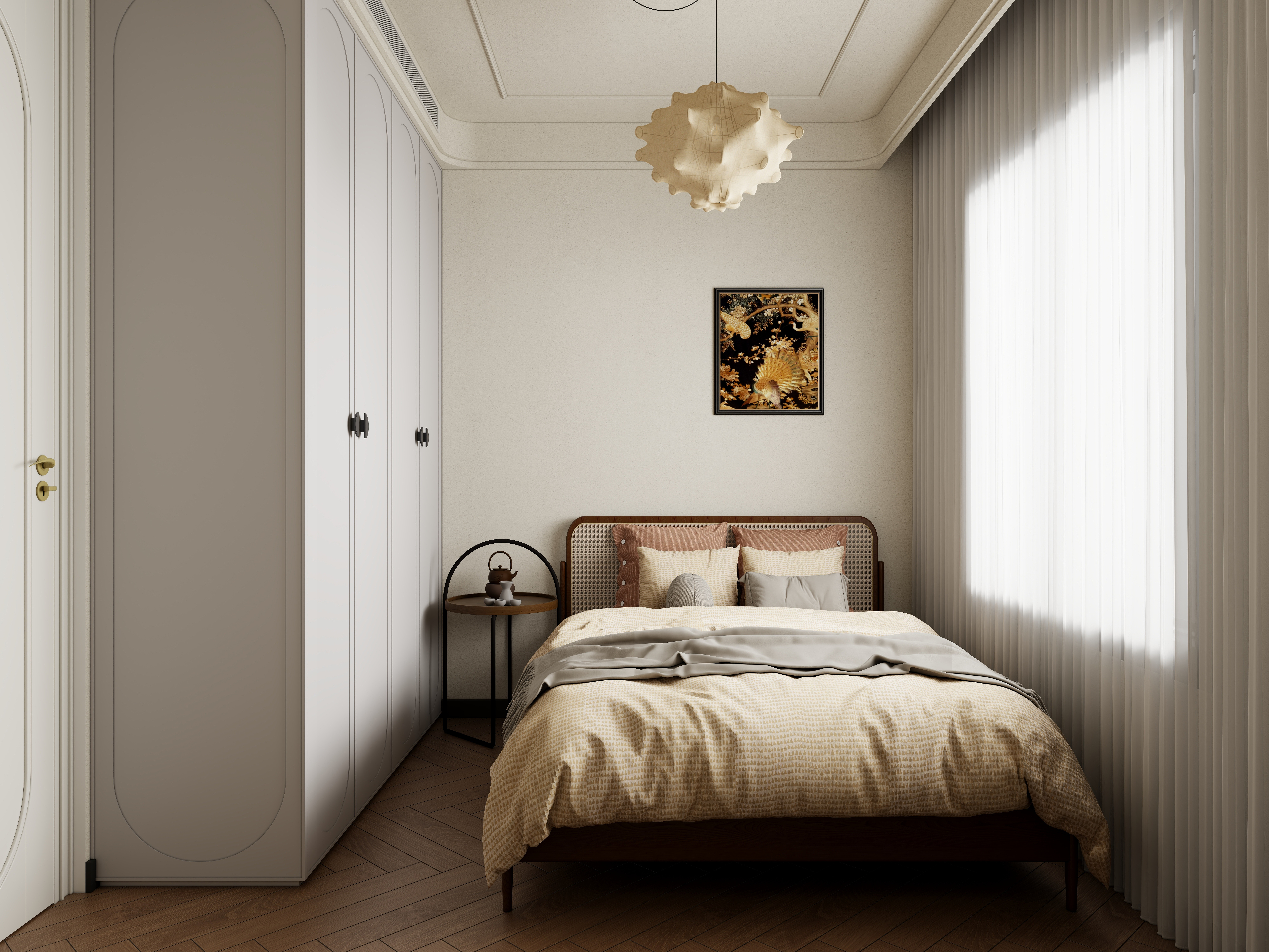 商学院潘俊甫-天空之城88㎡2室装修效果图