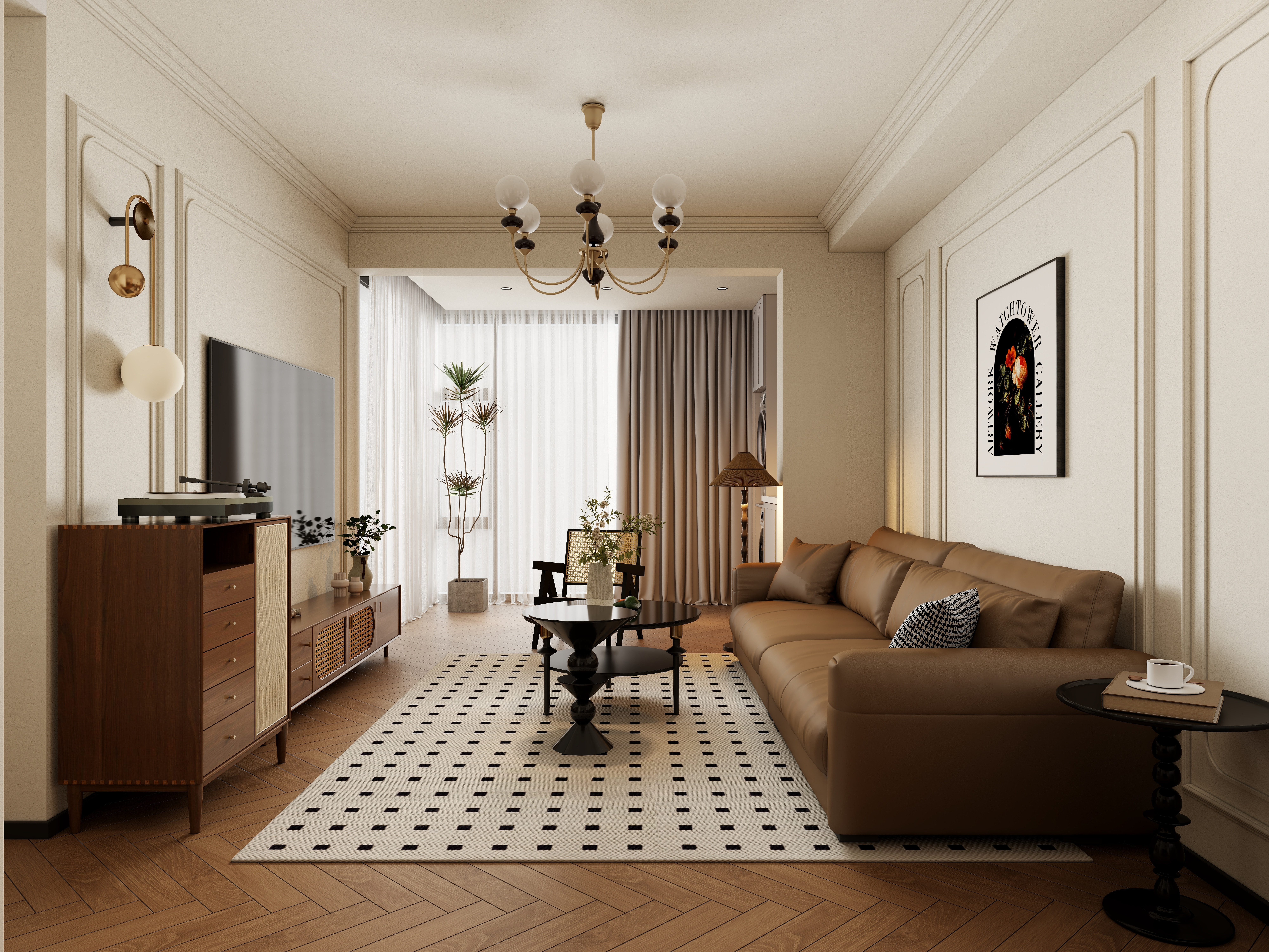 商学院潘俊甫-天空之城88㎡2室-装修设计方案