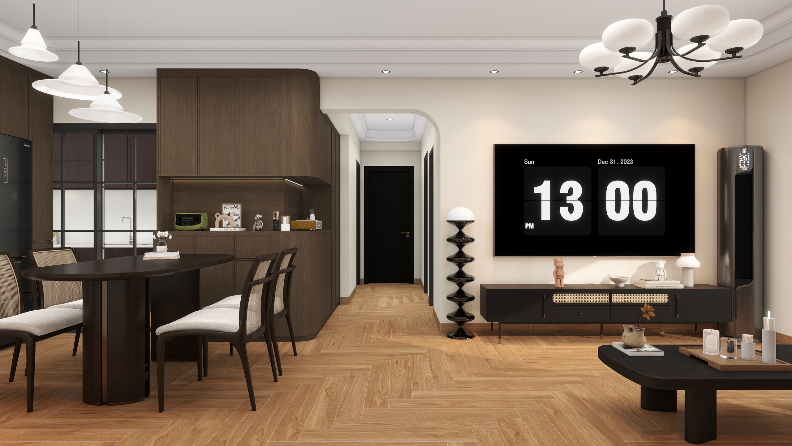 王翠丽-福泰花园现代简约122㎡4室装修效果图