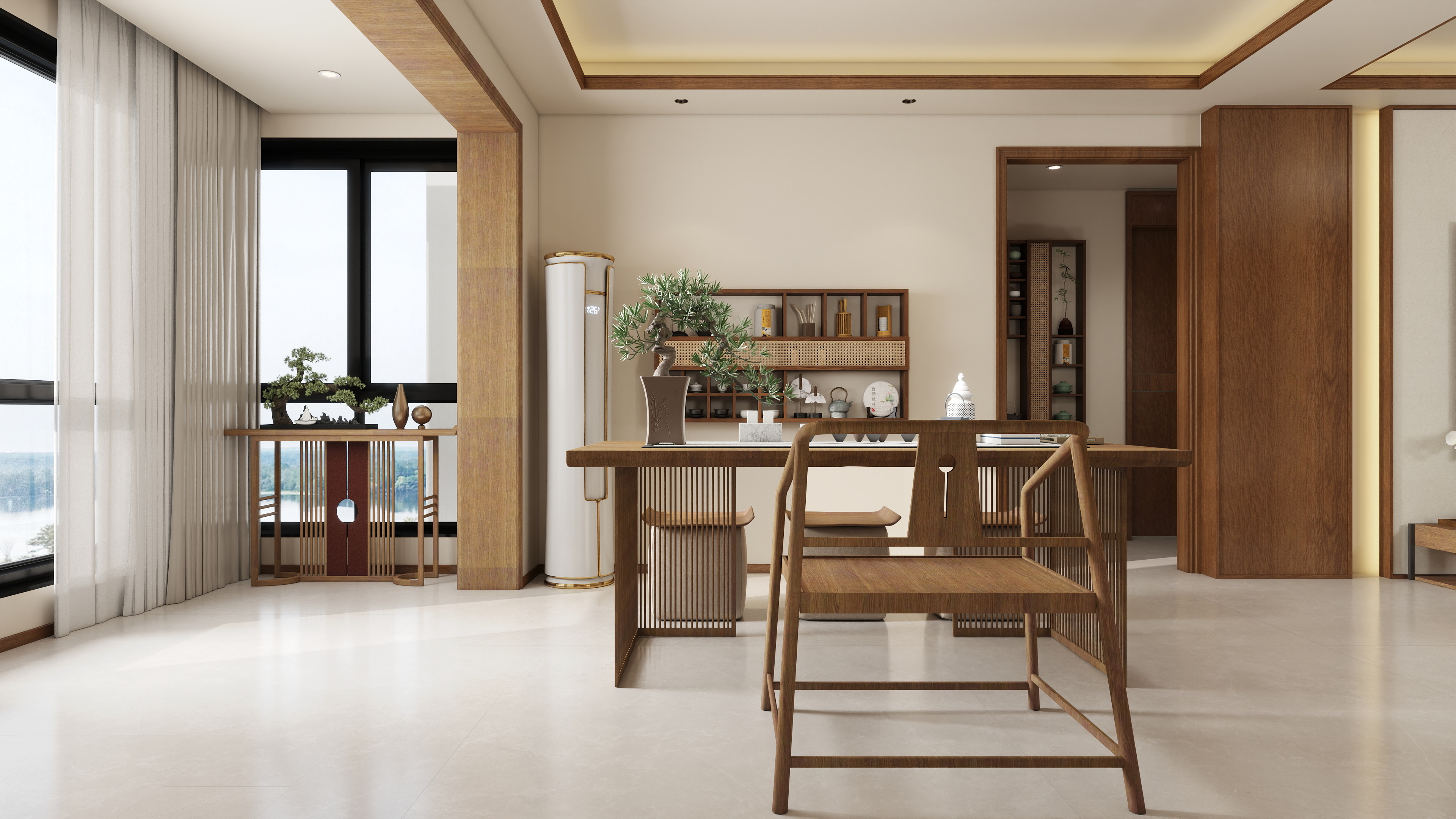 张煜强煜境设计-215平米新中式大平层装修效果图