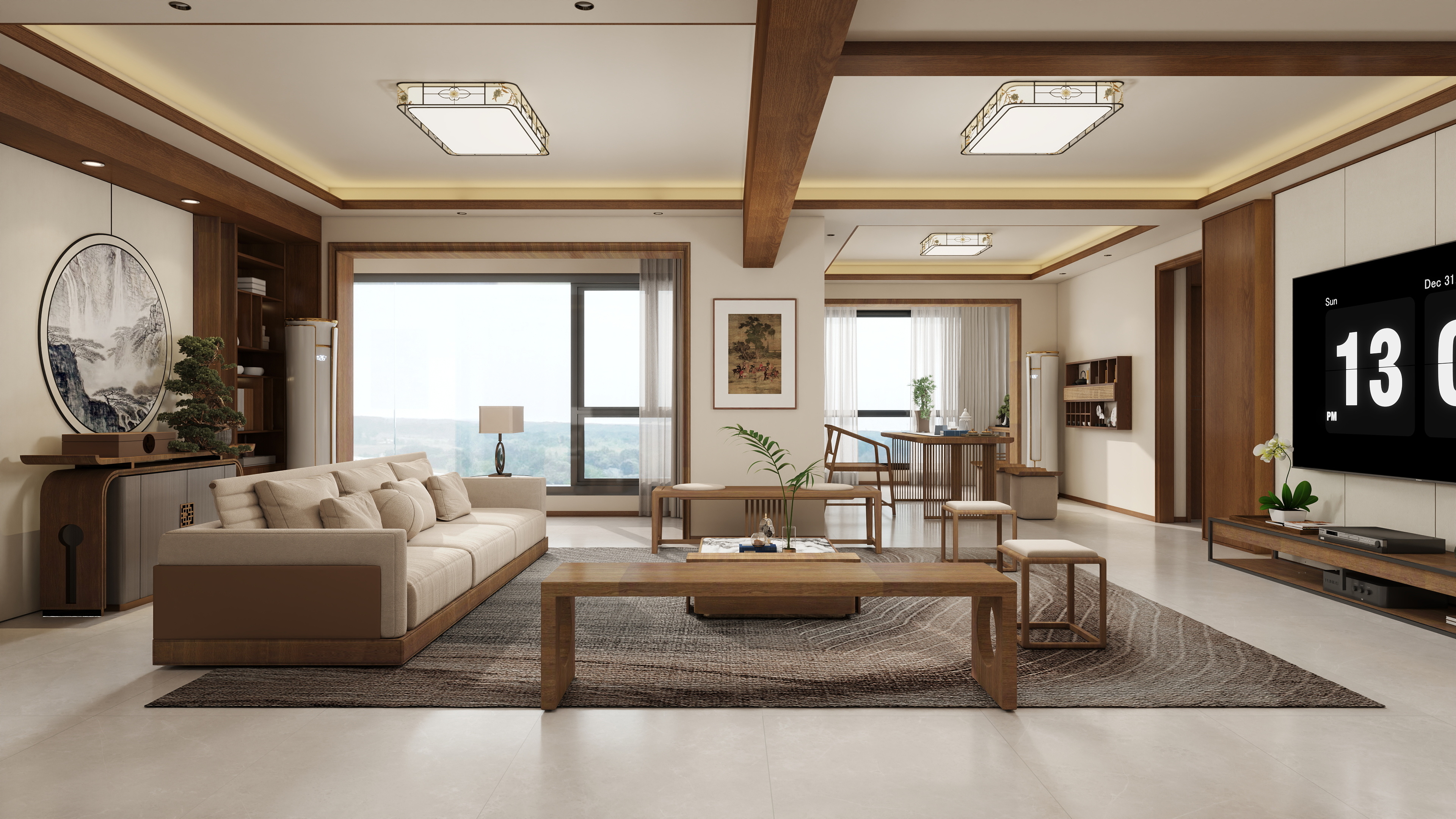 张煜强煜境设计-215平米宋氏美学中式大平层装修效果图