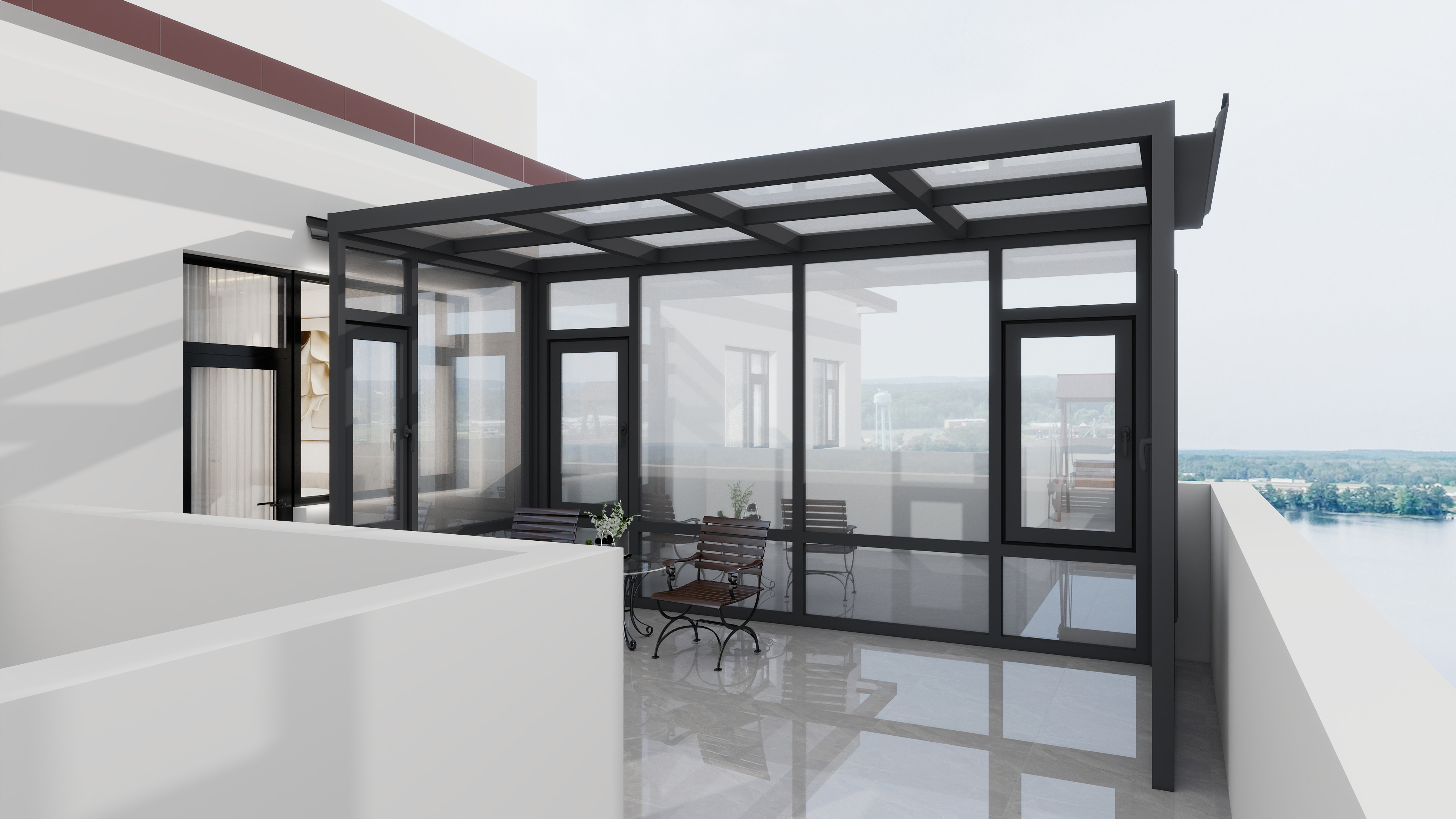 全屋定制江设计-自建房163㎡1室装修效果图