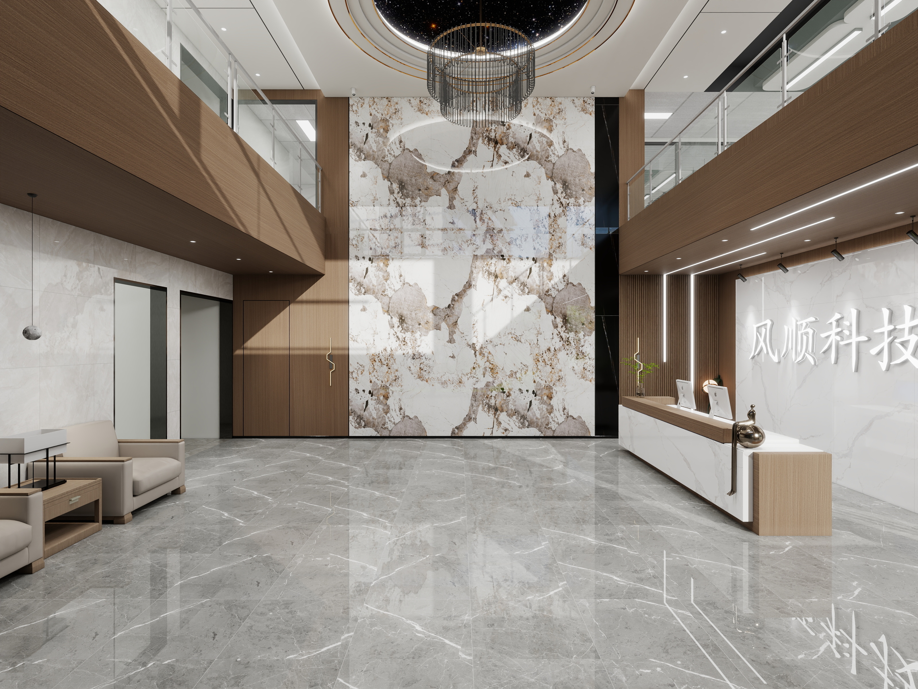 MR丶徐-风顺办公楼布1-2楼-装修设计方案