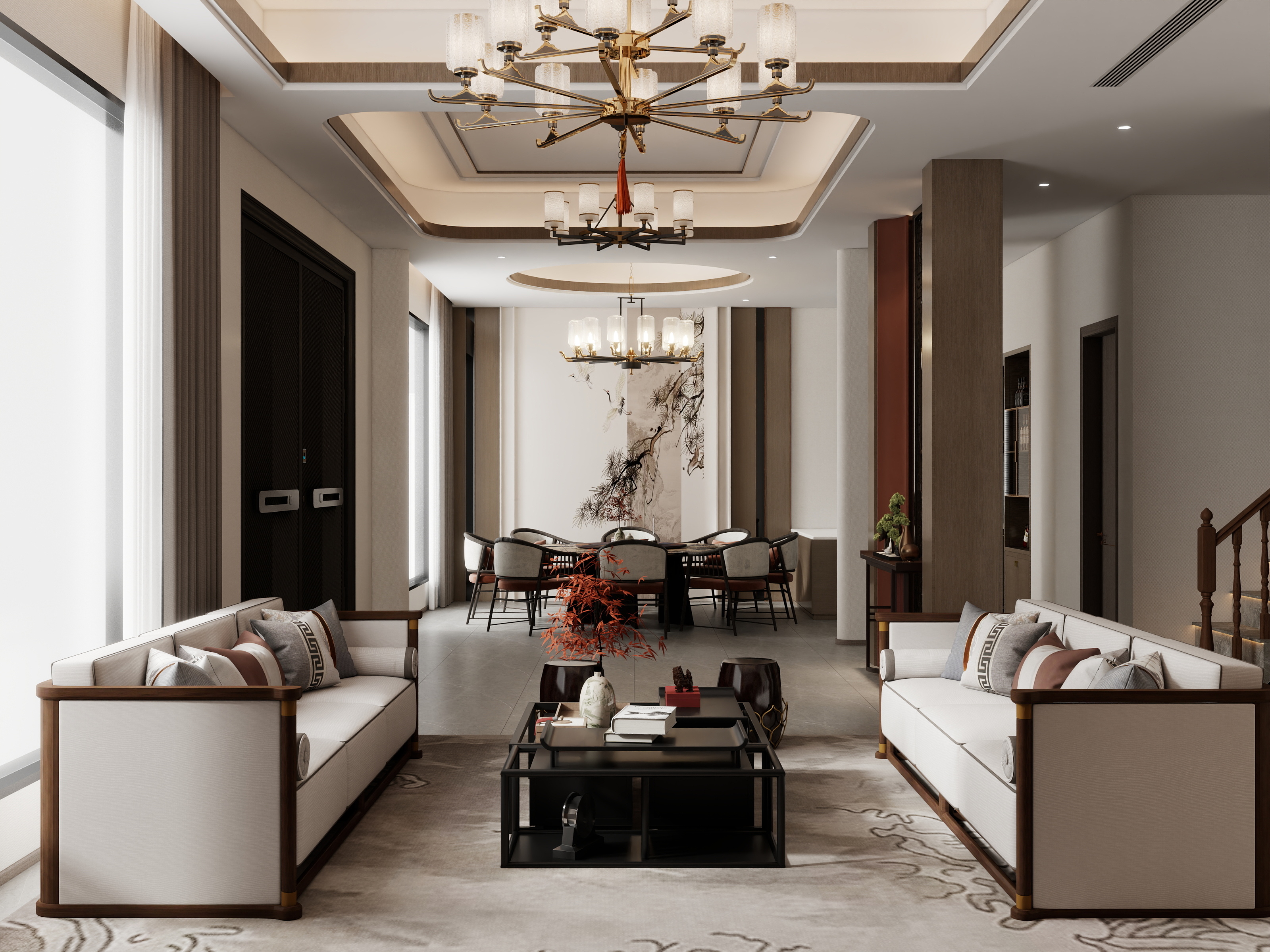 DING一996-新塘村新中式一层-装修设计方案