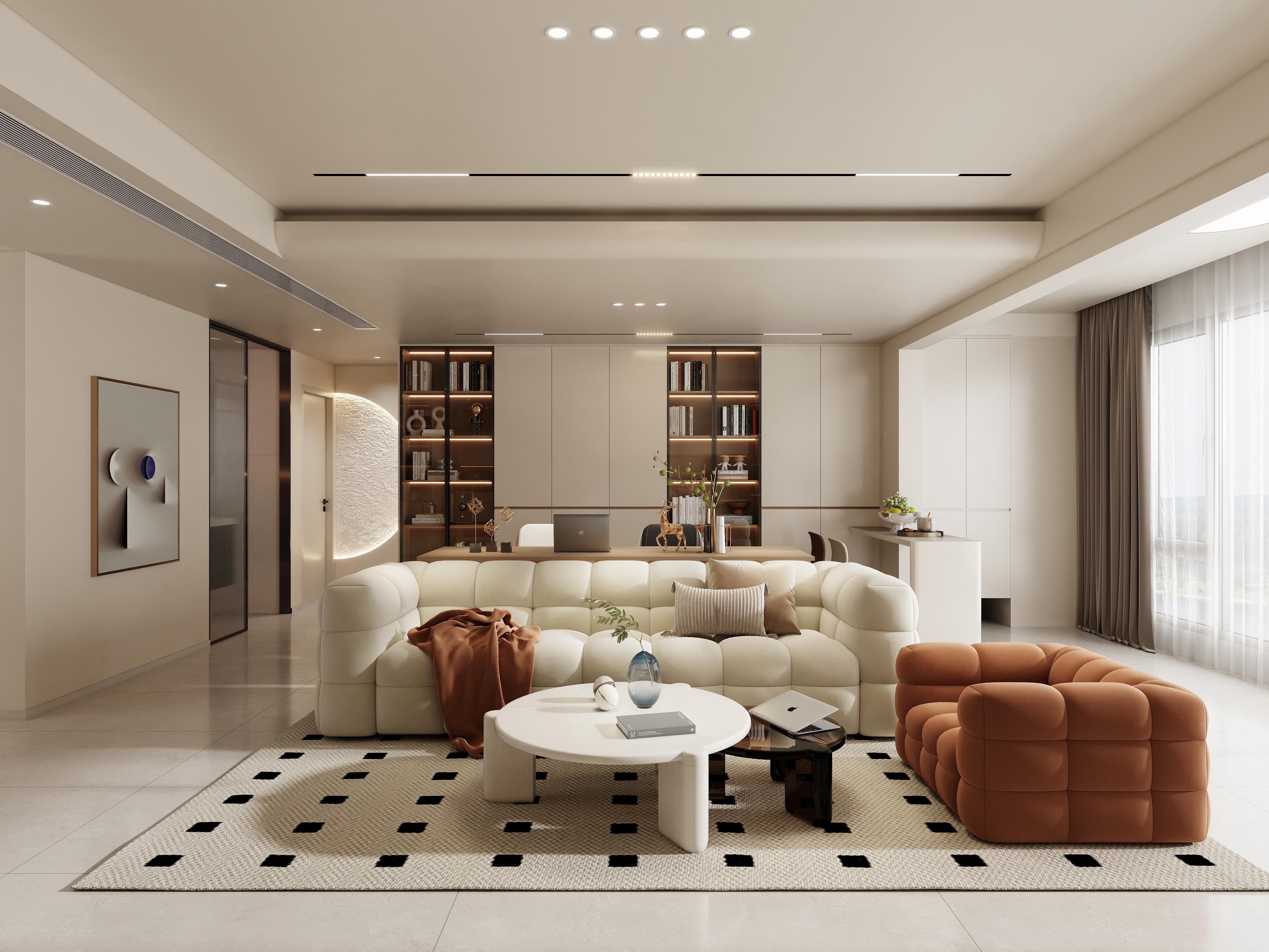 中国高级全案设计师-小区房125㎡1室-装修设计方案