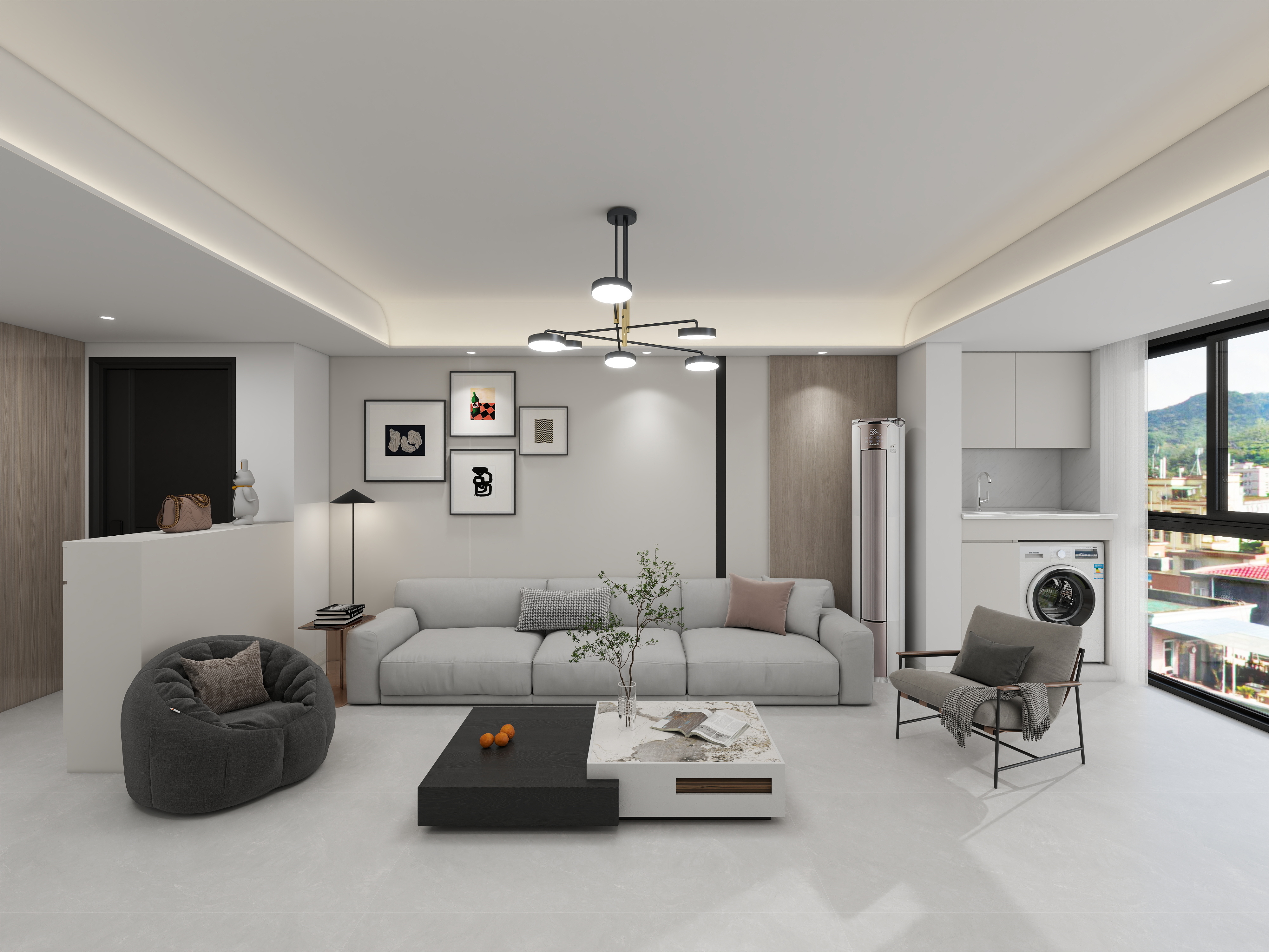 林安设计-桂林111㎡3室现代风格-装修设计方案