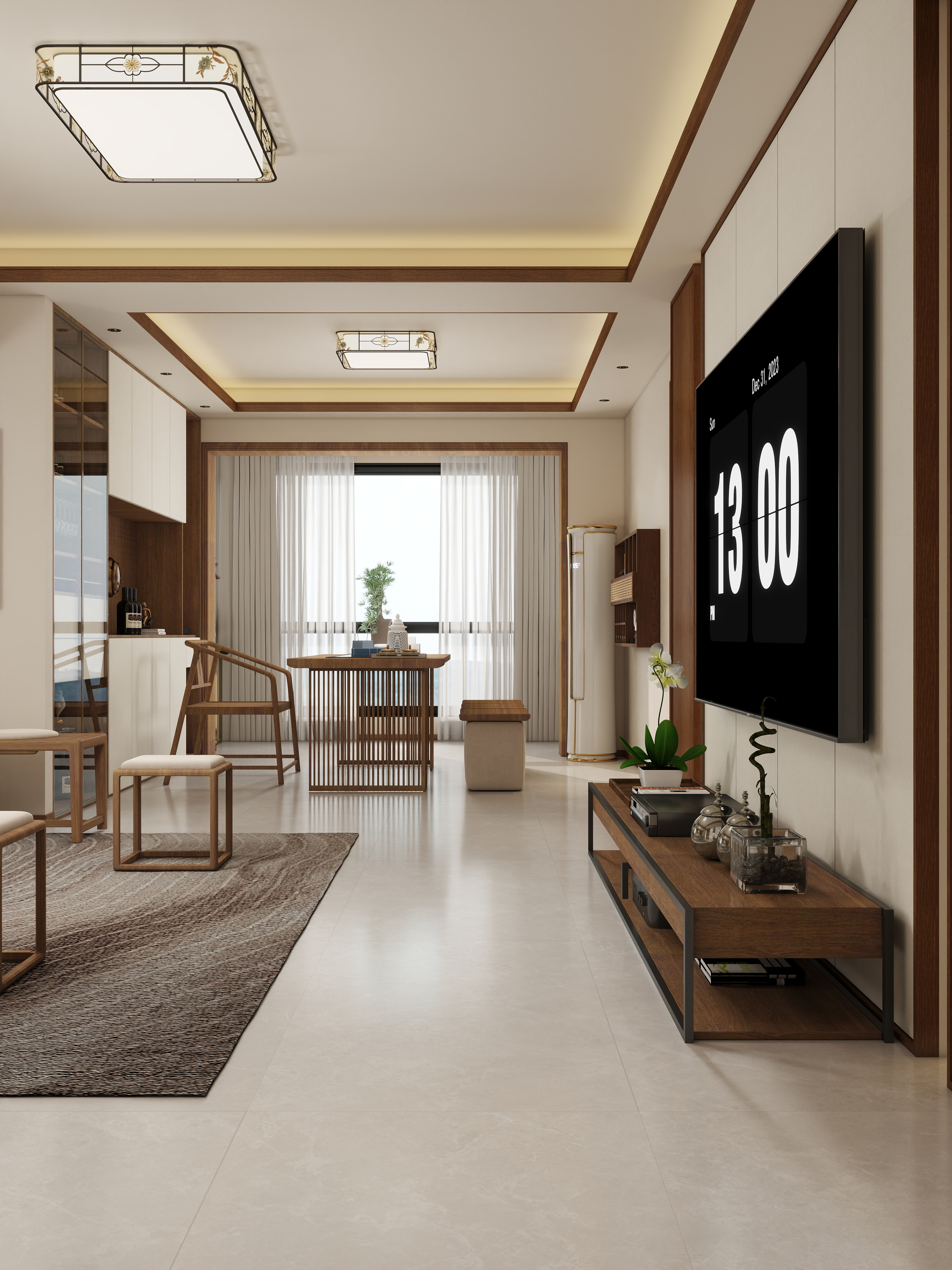 张煜强煜境设计-215平米宋氏美学中式大平层装修效果图