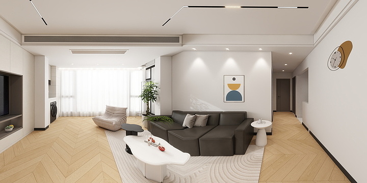 黄冈恒艺装饰何鹏-谦盛学堂湾3-304-装修设计方案