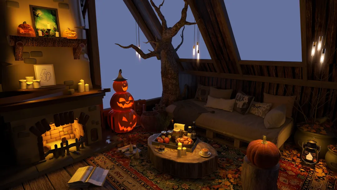 Tien HM的装修设计方案:Cozy Cafe Jazz (Halloween)