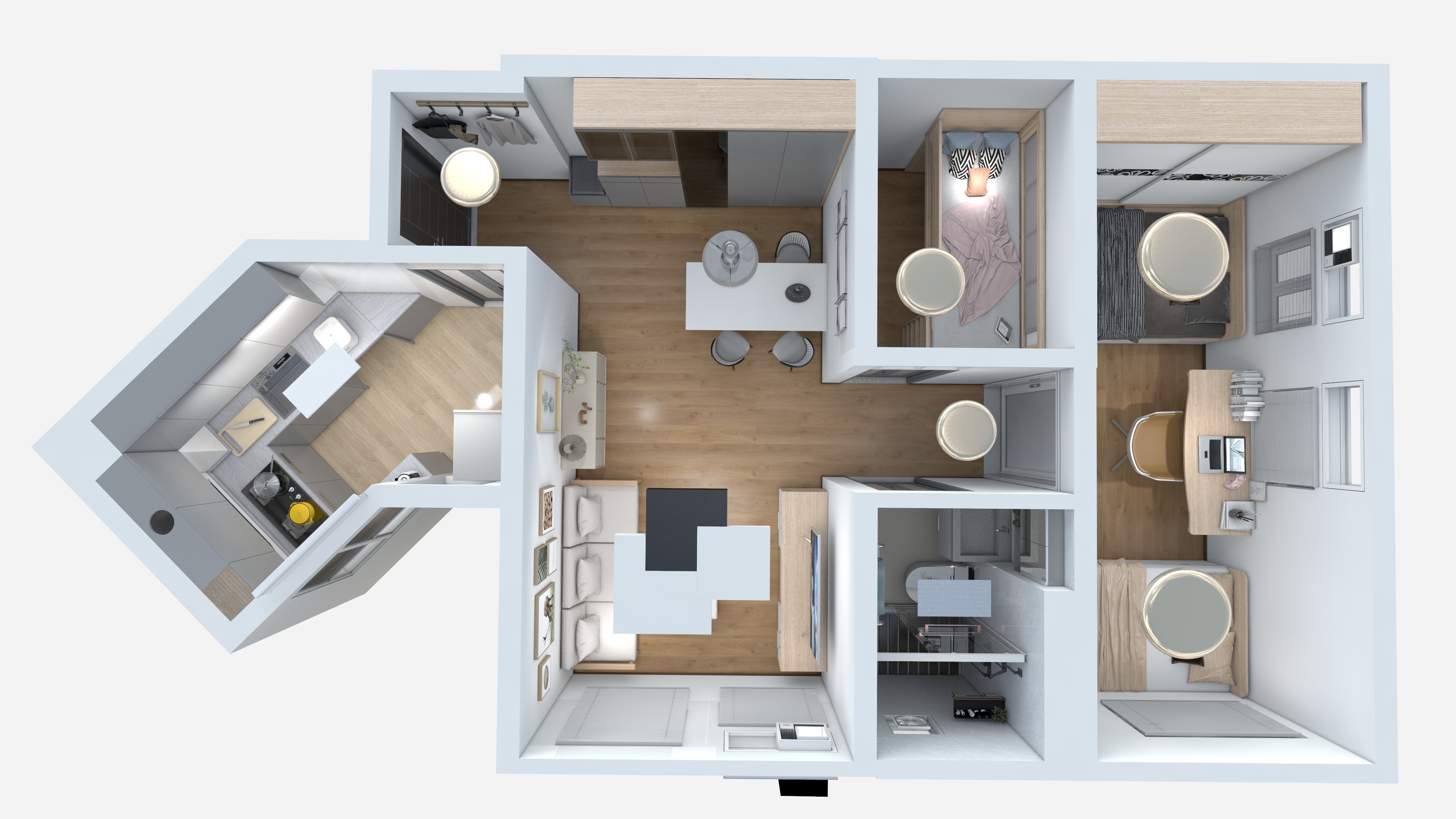 強煒香港UxvR-黃大仙琼山苑琼瑛閣-装修设计方案