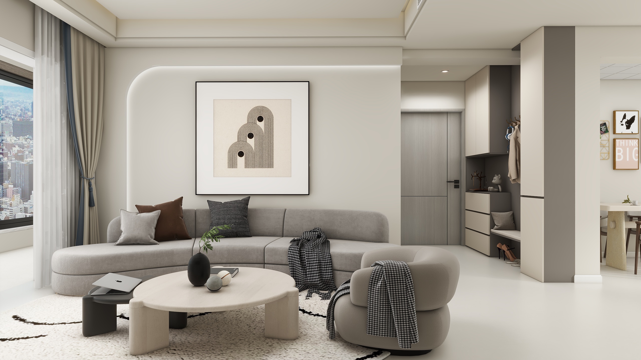 蒸菜洪水岬-建业城138㎡4室装修效果图