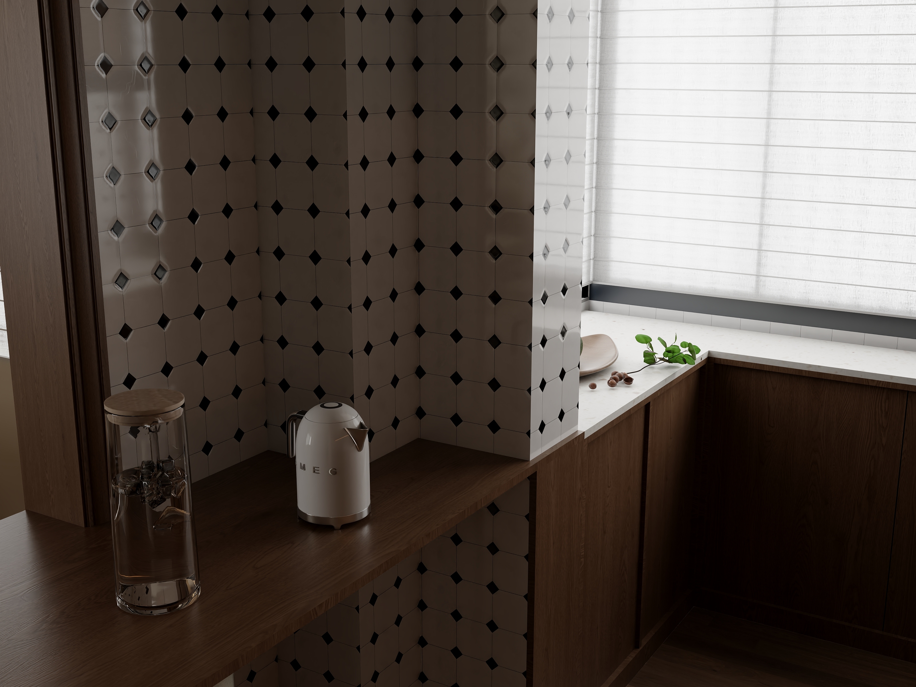 设计师陈端阳-天津南大教师楼 中古风装修效果图