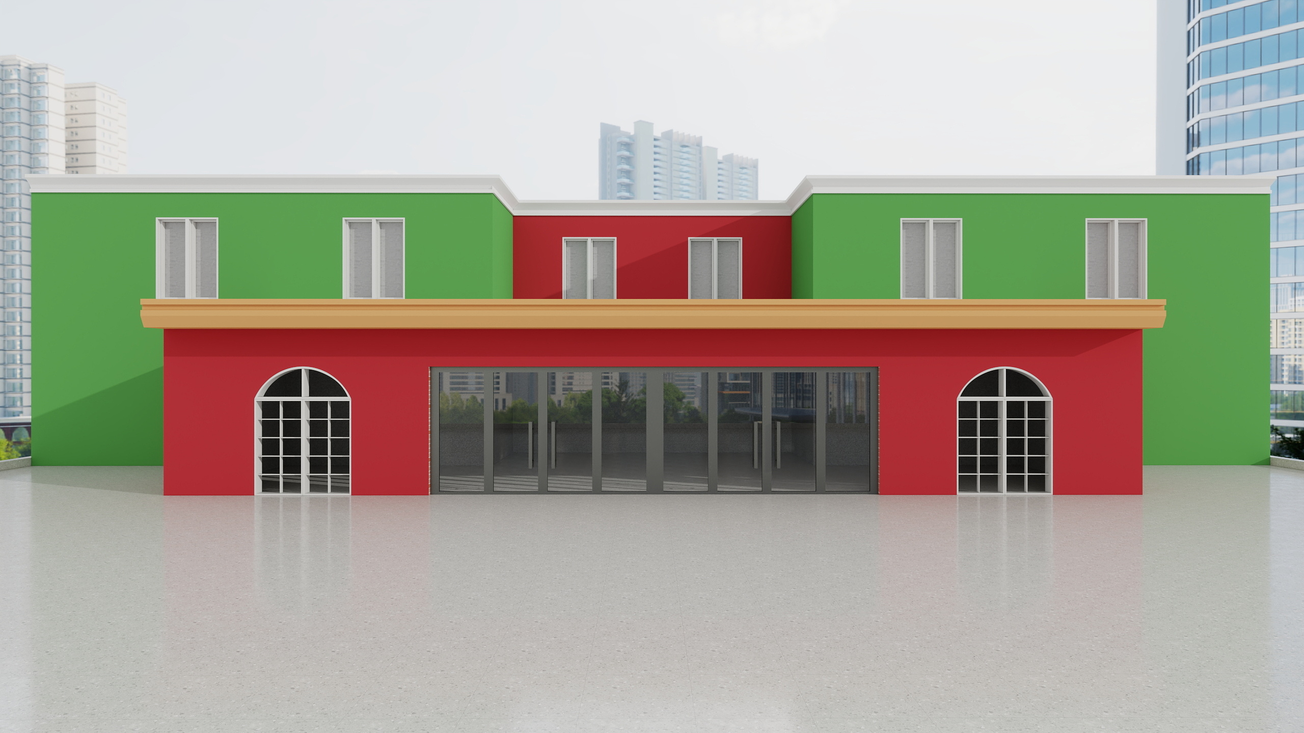 设计师刘飞-幼儿园雨棚-装修设计方案