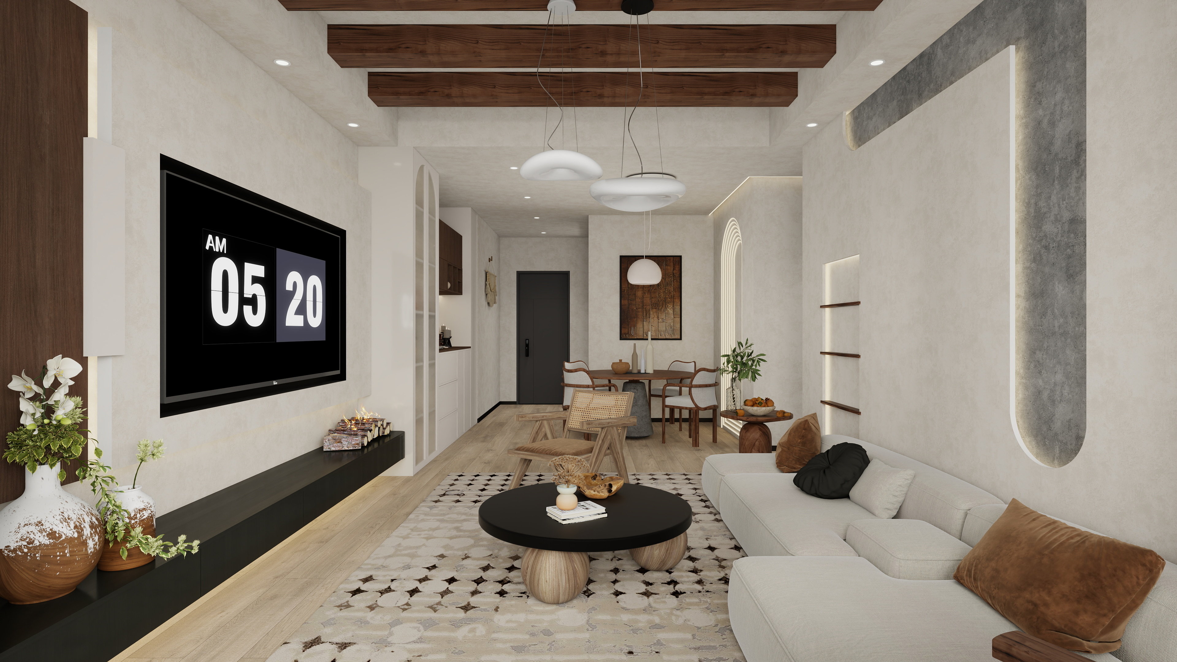 王清苡-绿城·春风晴翠110㎡3室装修效果图