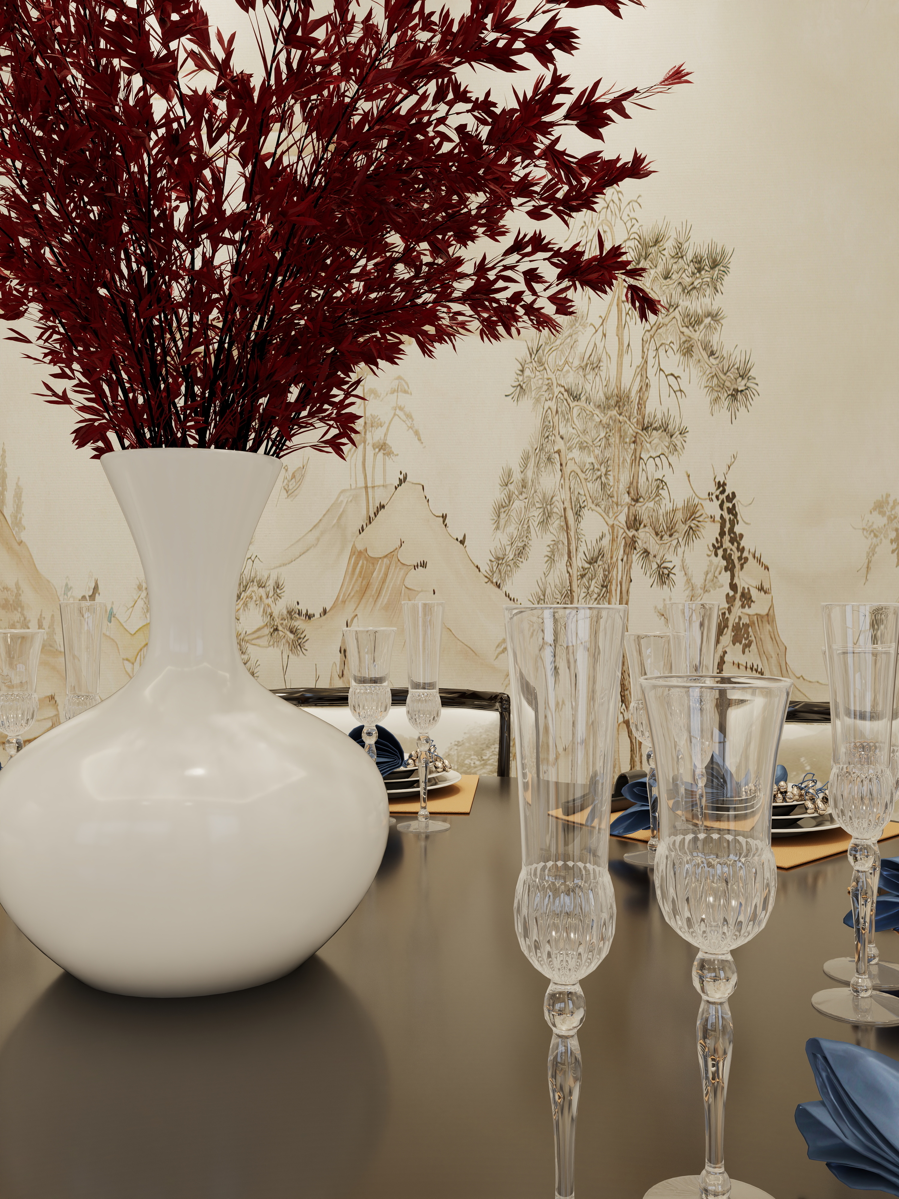 董绪潮-新中式别墅装修效果图