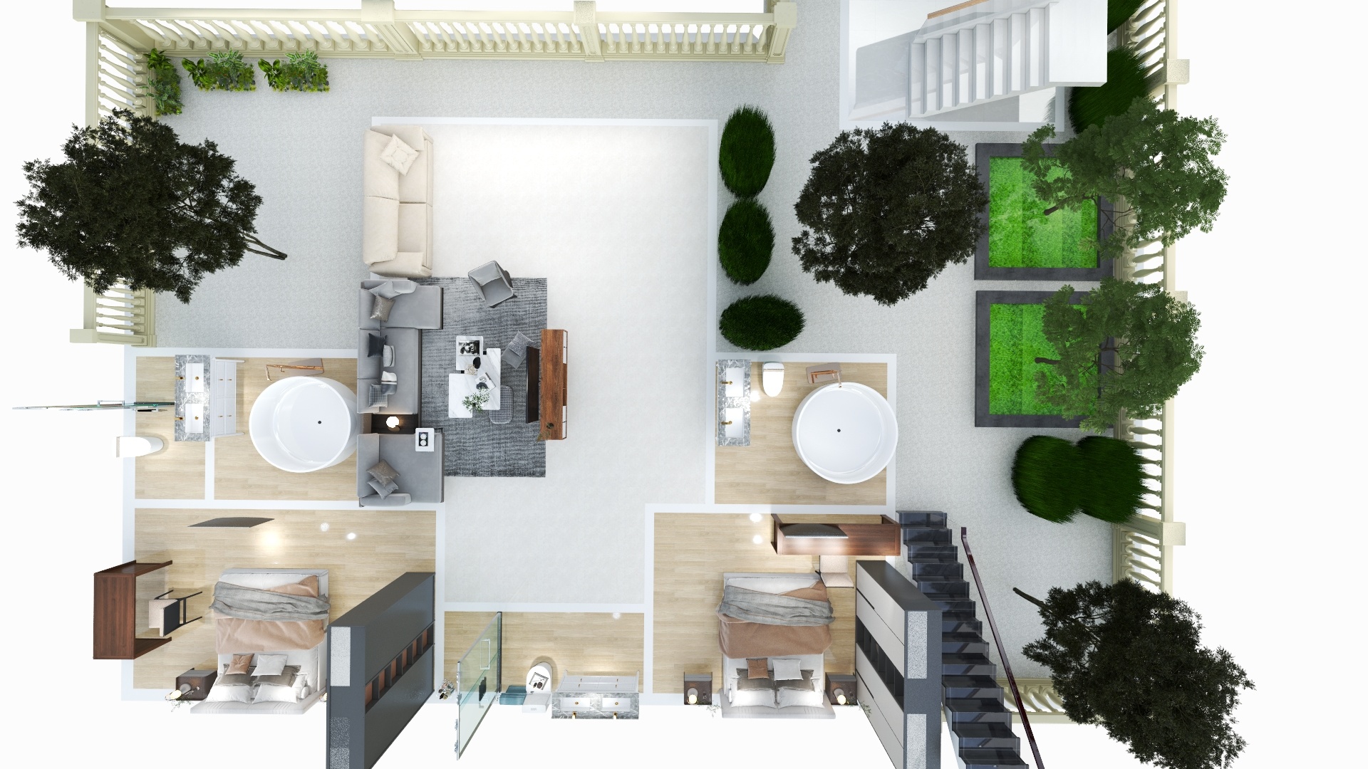 温绿松-++裕点仁公馆三层-装修设计方案