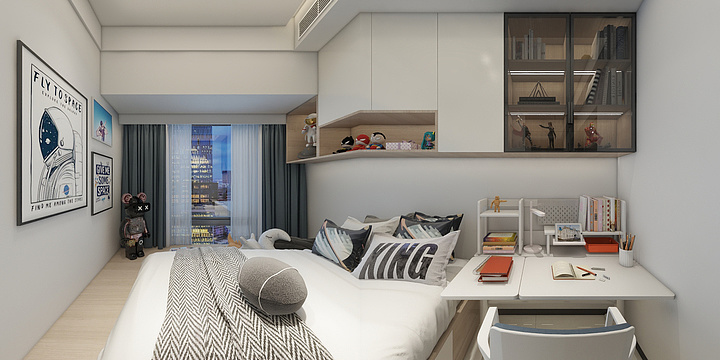 Designer_Jared-诺德假日花园86㎡3室-装修设计方案