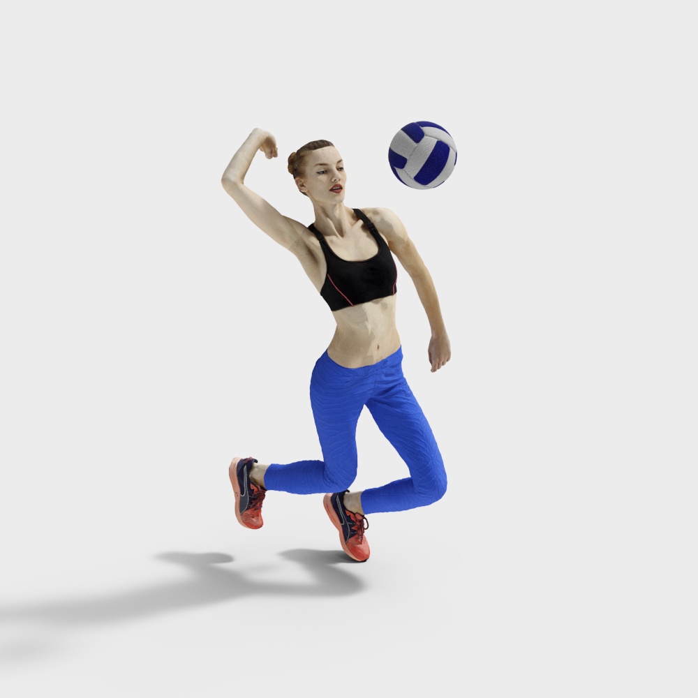 运动女性3D模型